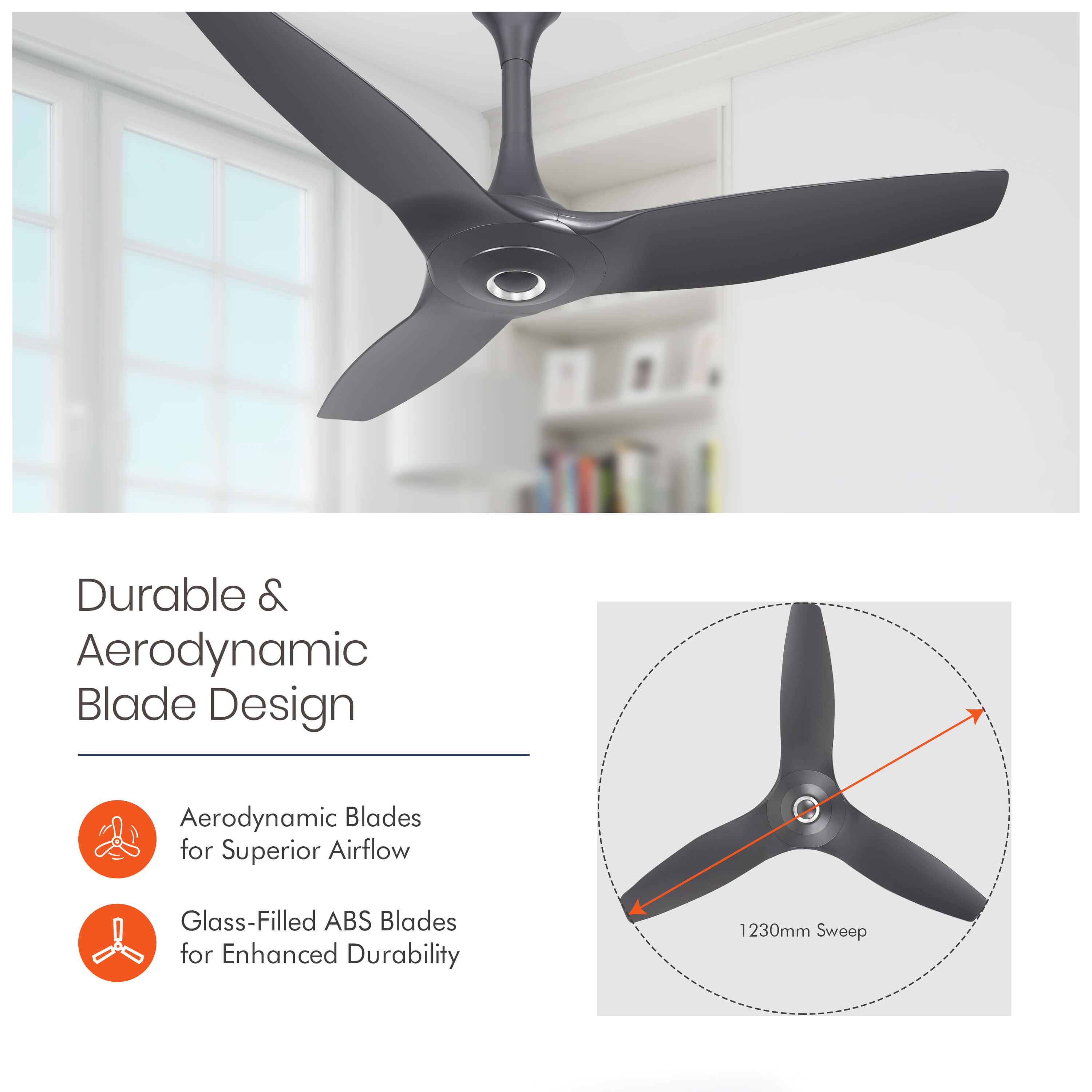 orientelectric Aeroquiet 5 Star Rated Premium BLDC PRO Ceiling Fan - view 5
