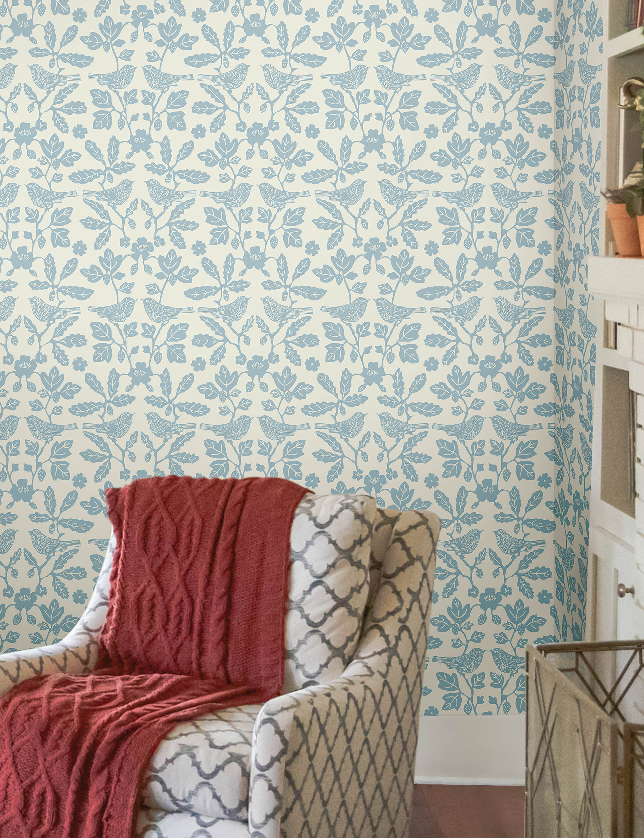Lulu and Georgia Sparrow and Oak Peel + Stick Wallpaper by Erin & Ben Co. - view 7