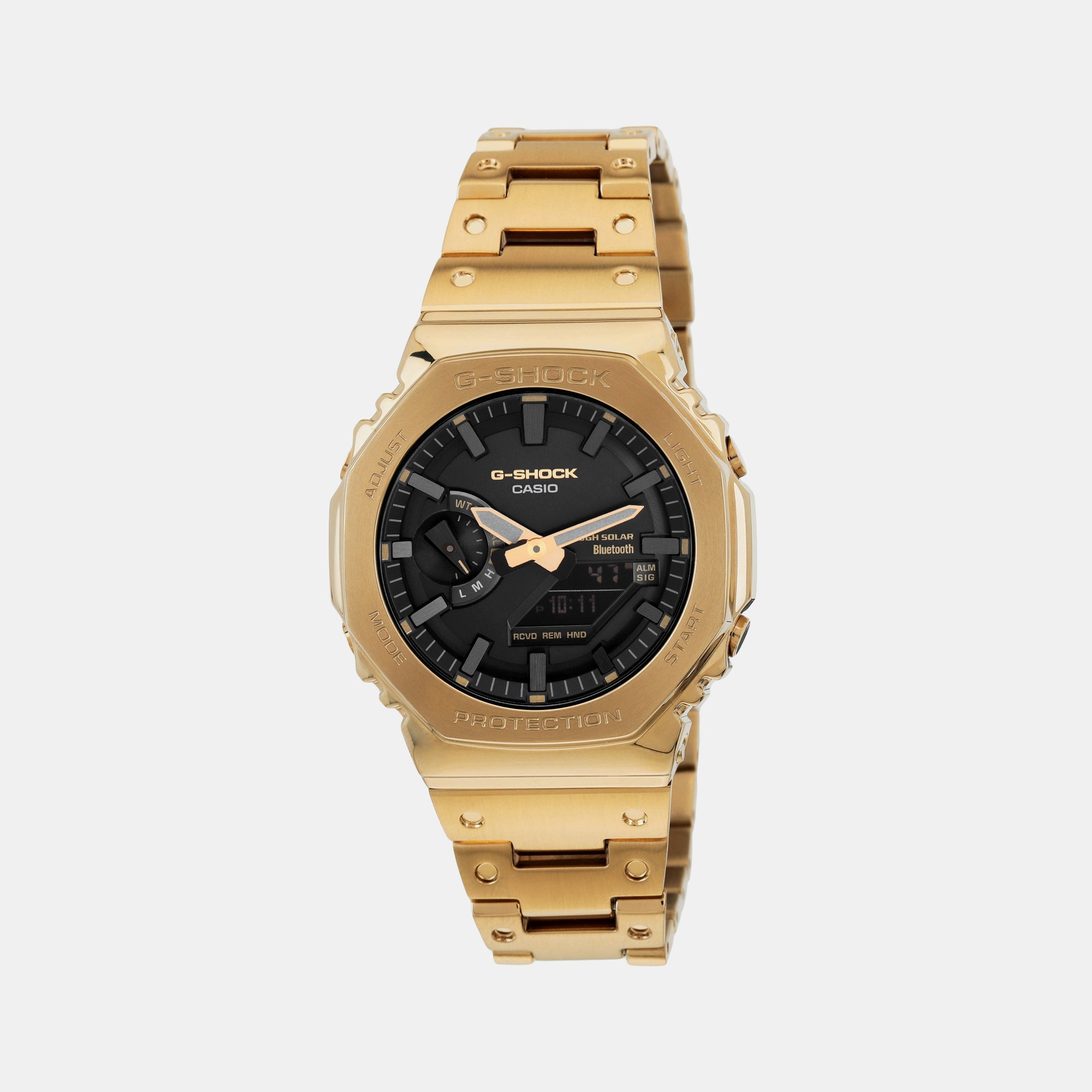 Casio G-Shock Men Quartz Black Dial Analog-Digital Stainless Steel Watch G1384