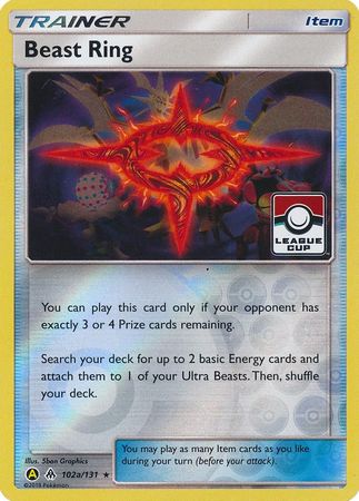 Promo sm6msp-102a reverse – Pokémon Beast Ring - 102a/131 - Promo [sm6msp-102a] [Reverse Holo]