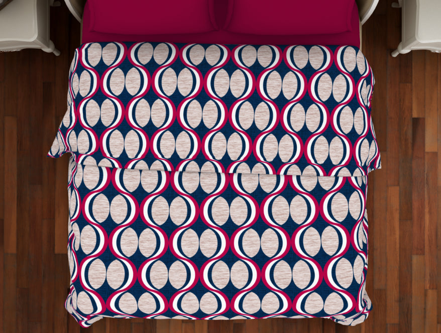 Spaces India Abstract Pink Polyester Double Quilt / AC Comforter - Value Quilt / AC Comforter By Welspun - view 4