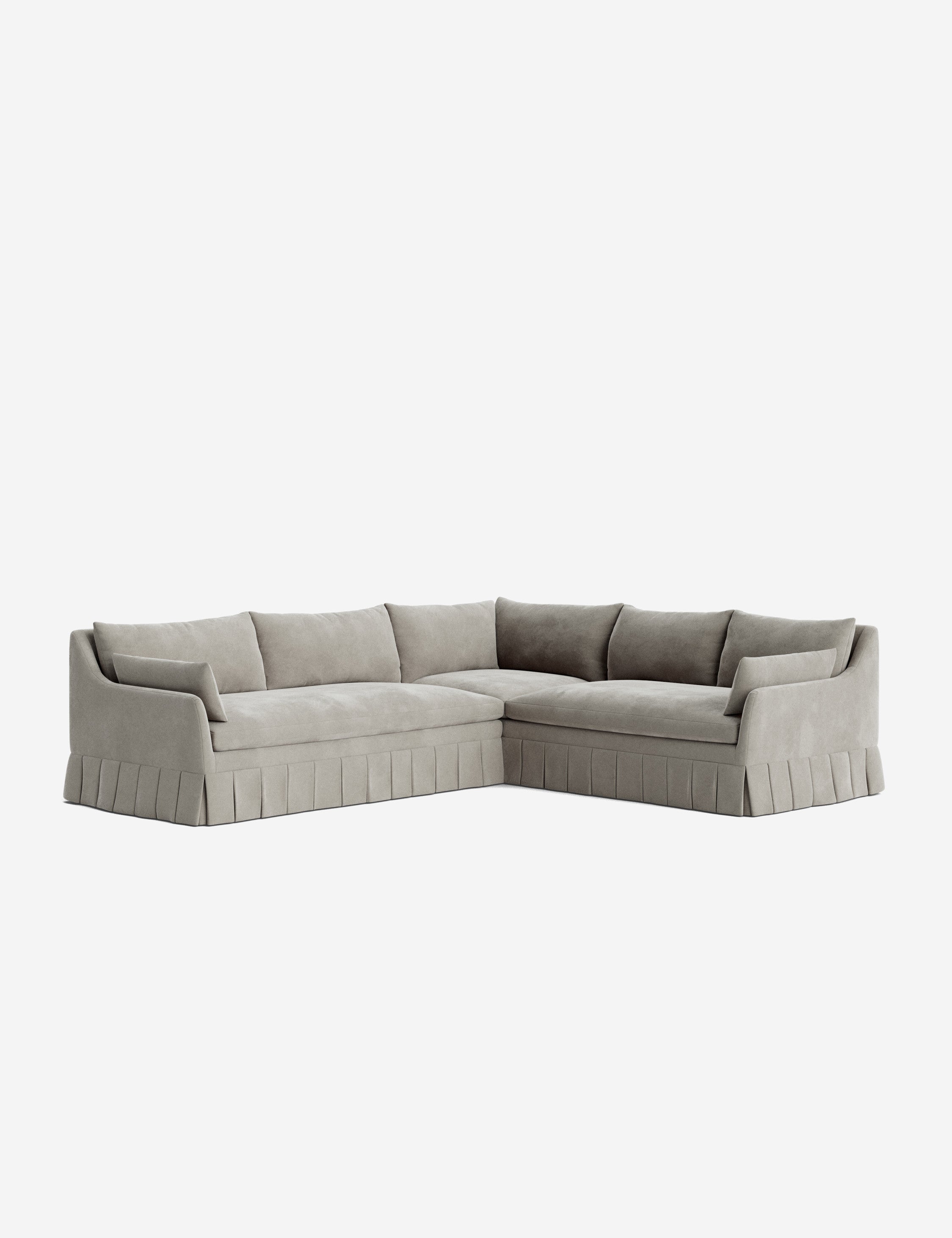 Lulu and Georgia Portola Luxe Depth Pleated Corner Sectional Sofa - view 16