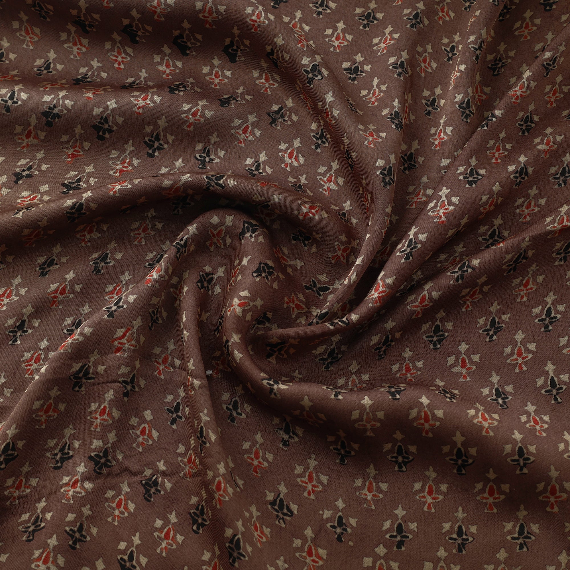 KACHCHH JI CHHAAP Modal Silk Ajrakh Print Fabric 22 - view 3