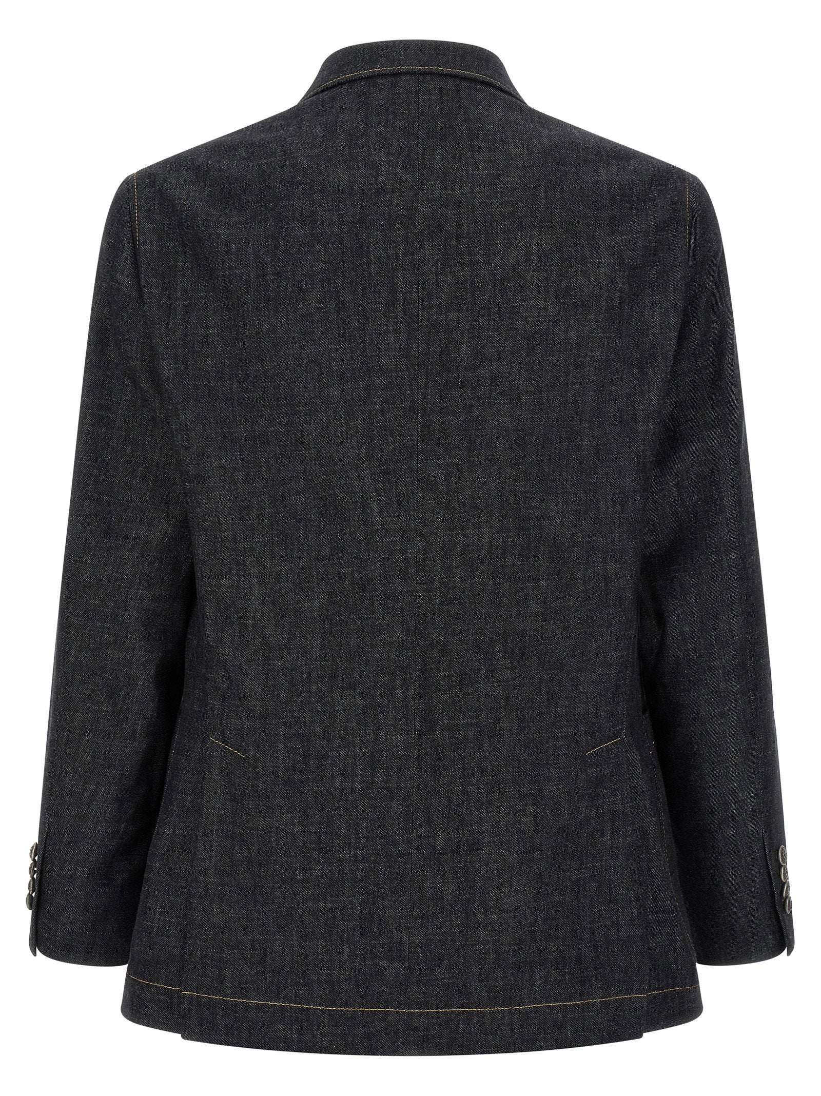 Brunello Cucinelli Double-breasted Denim Blazer - view 2