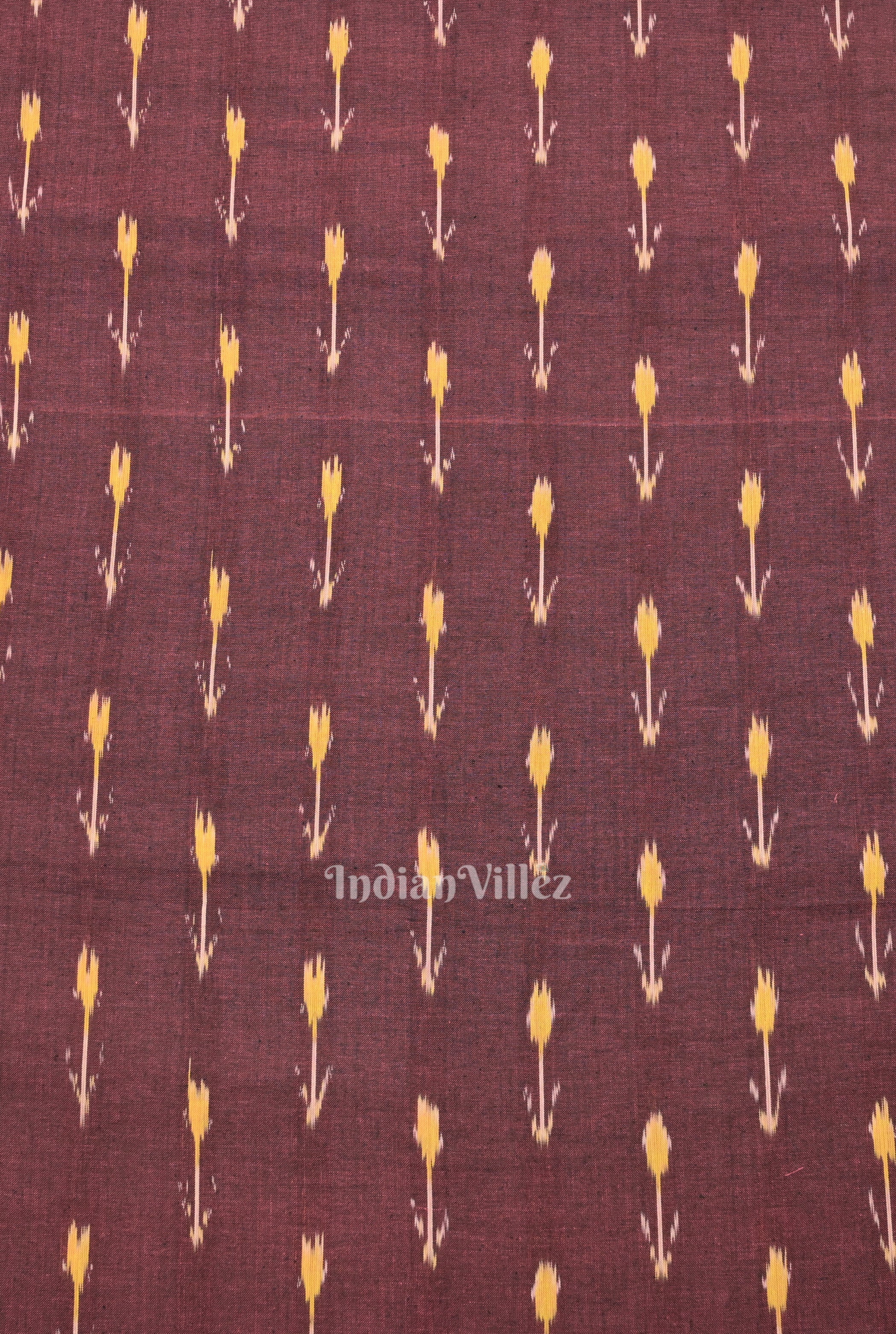 IndianVillèz Purple Pochampally Ikat Cotton Fabric - view 3