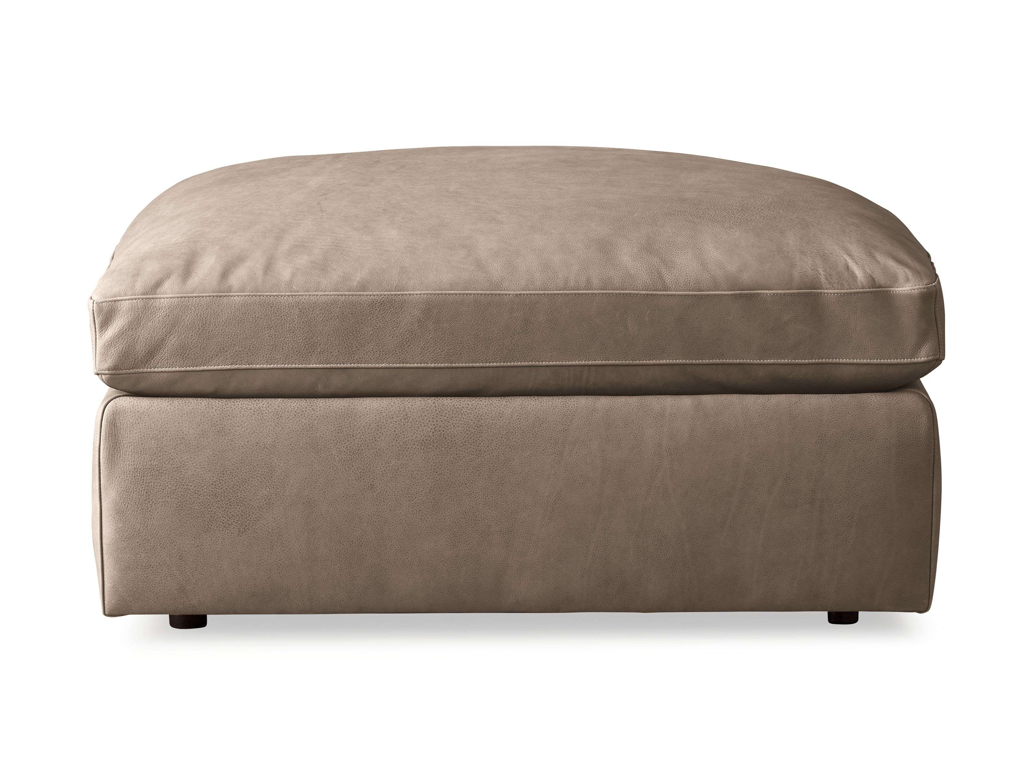 Arhaus Beale Leather Square Ottoman