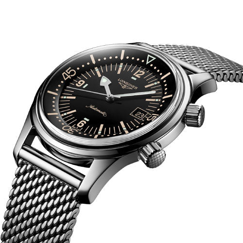 Longines Legend Automatic Black Dial & Chain 42 MM Watch for Men - view 2