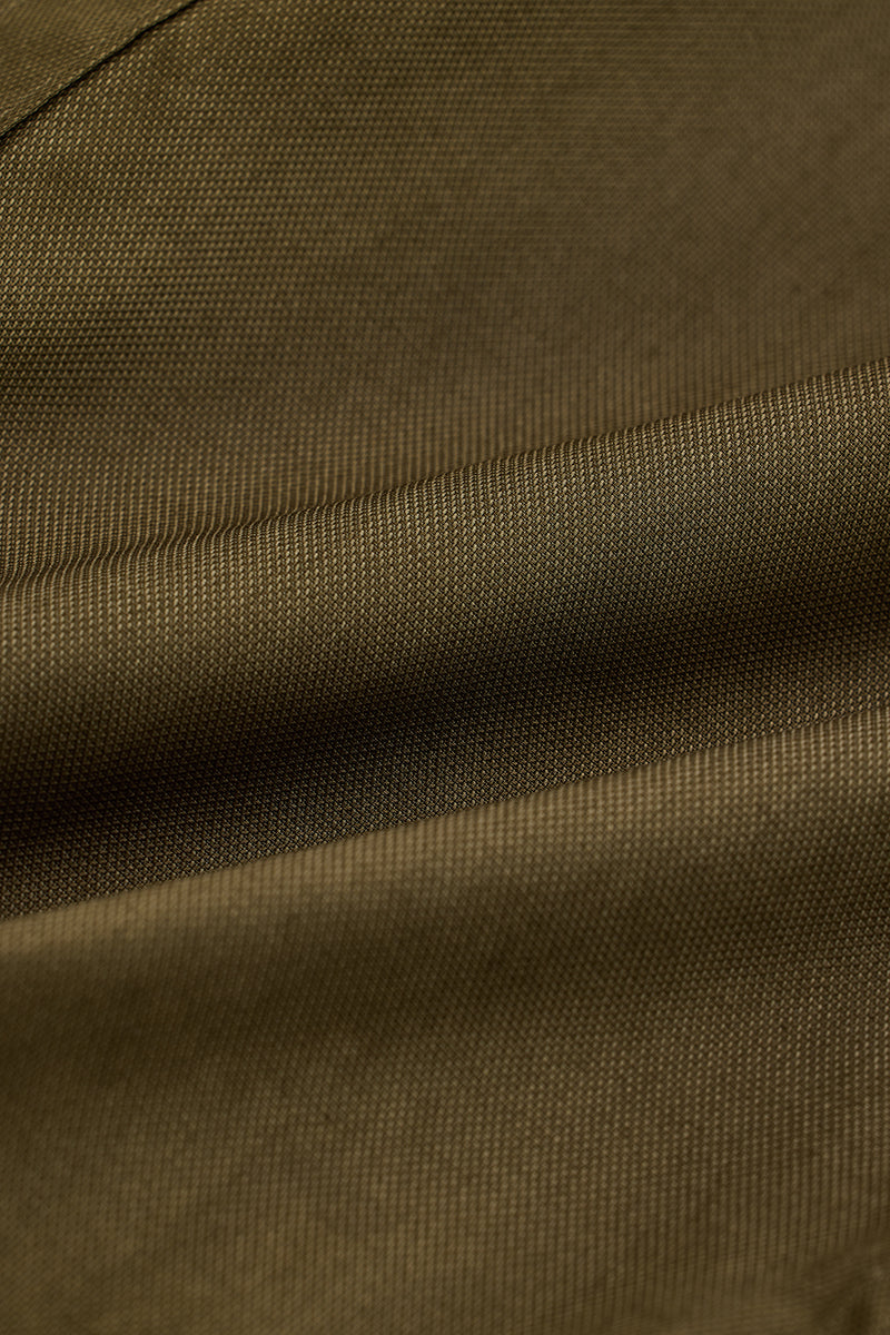 SNITCH Olive Solid Oxford Shirt - view 9