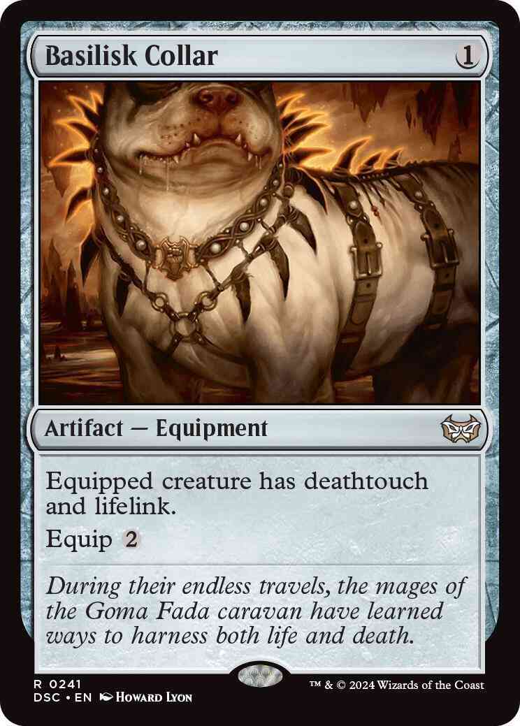 Basilisk collar 241 – Magic Basilisk Collar [241] [Duskmourn: House of Horror: Commander] [Non-Foil]