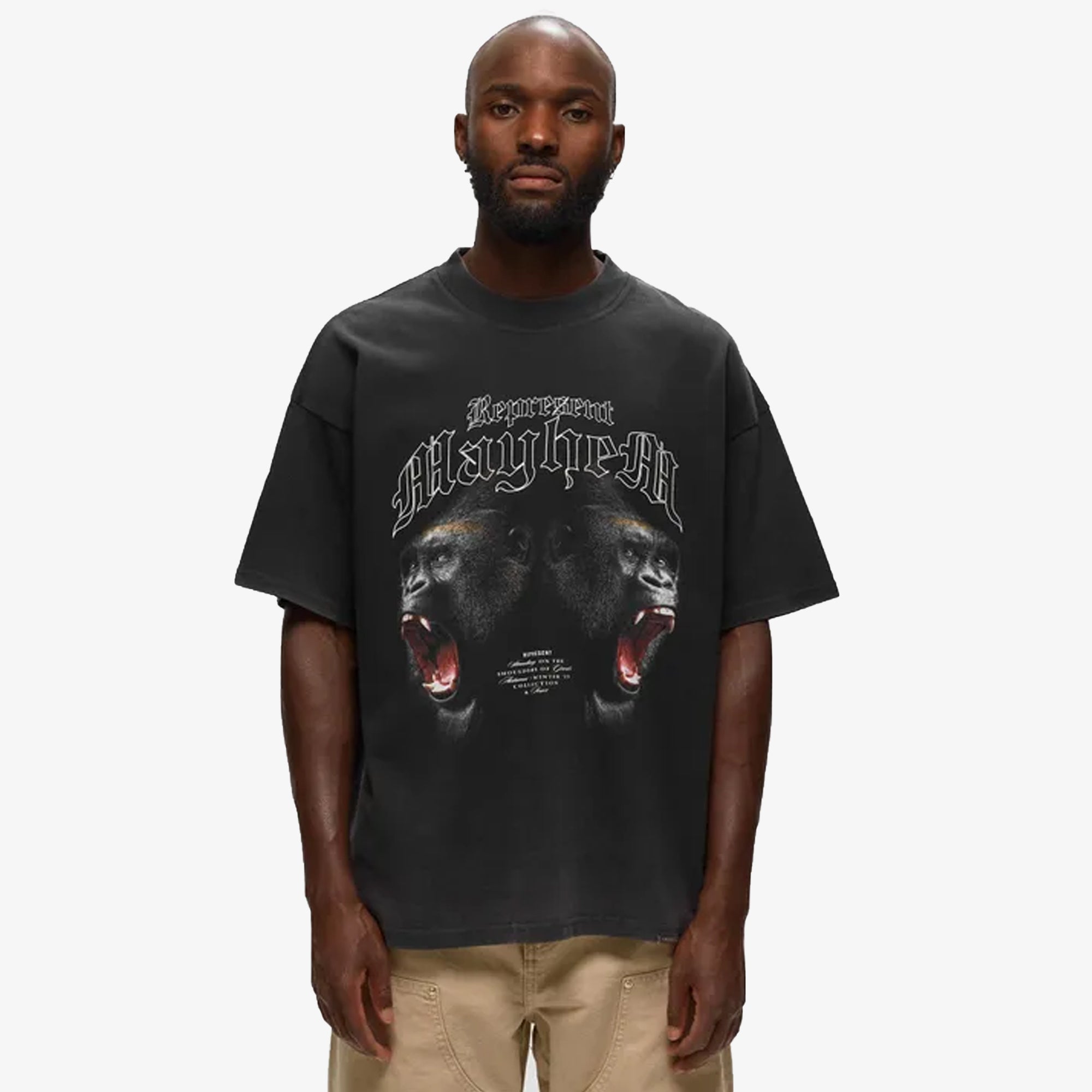Represent | MAYHEM T-SHIRT { VINTAGE BLACK - view 2