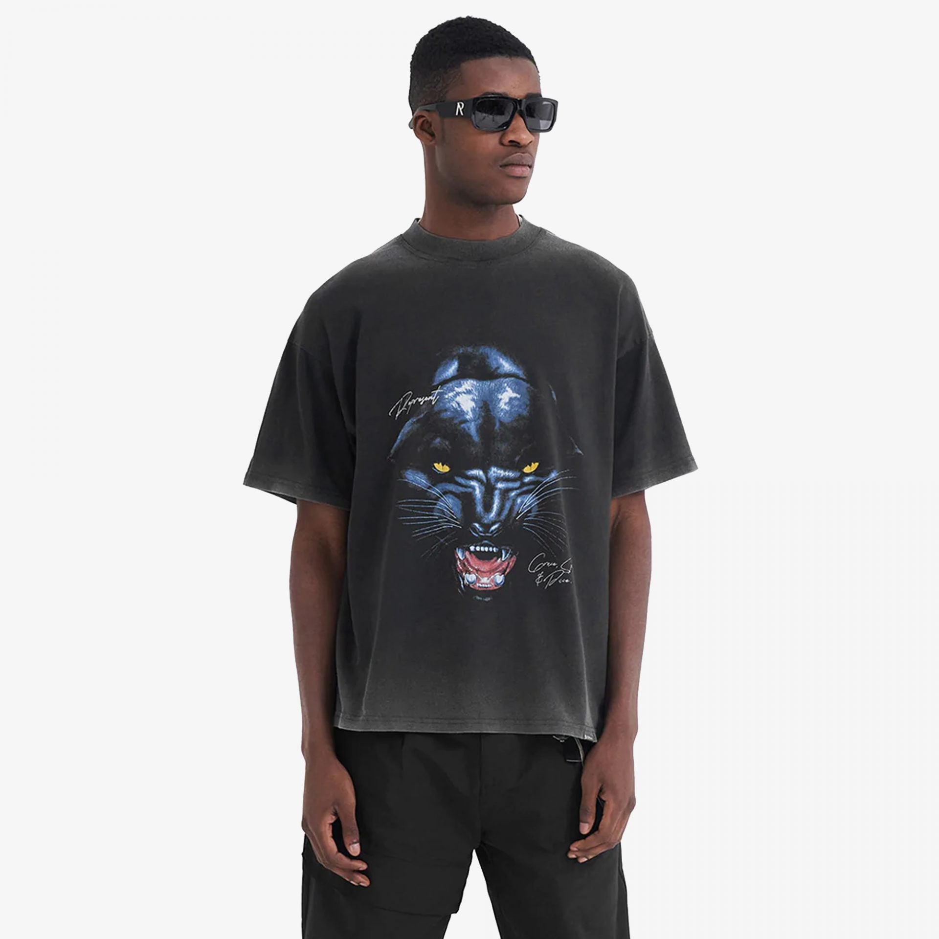 Represent | JAGUAR T-SHIRT { VINTAGE BLACK - view 4