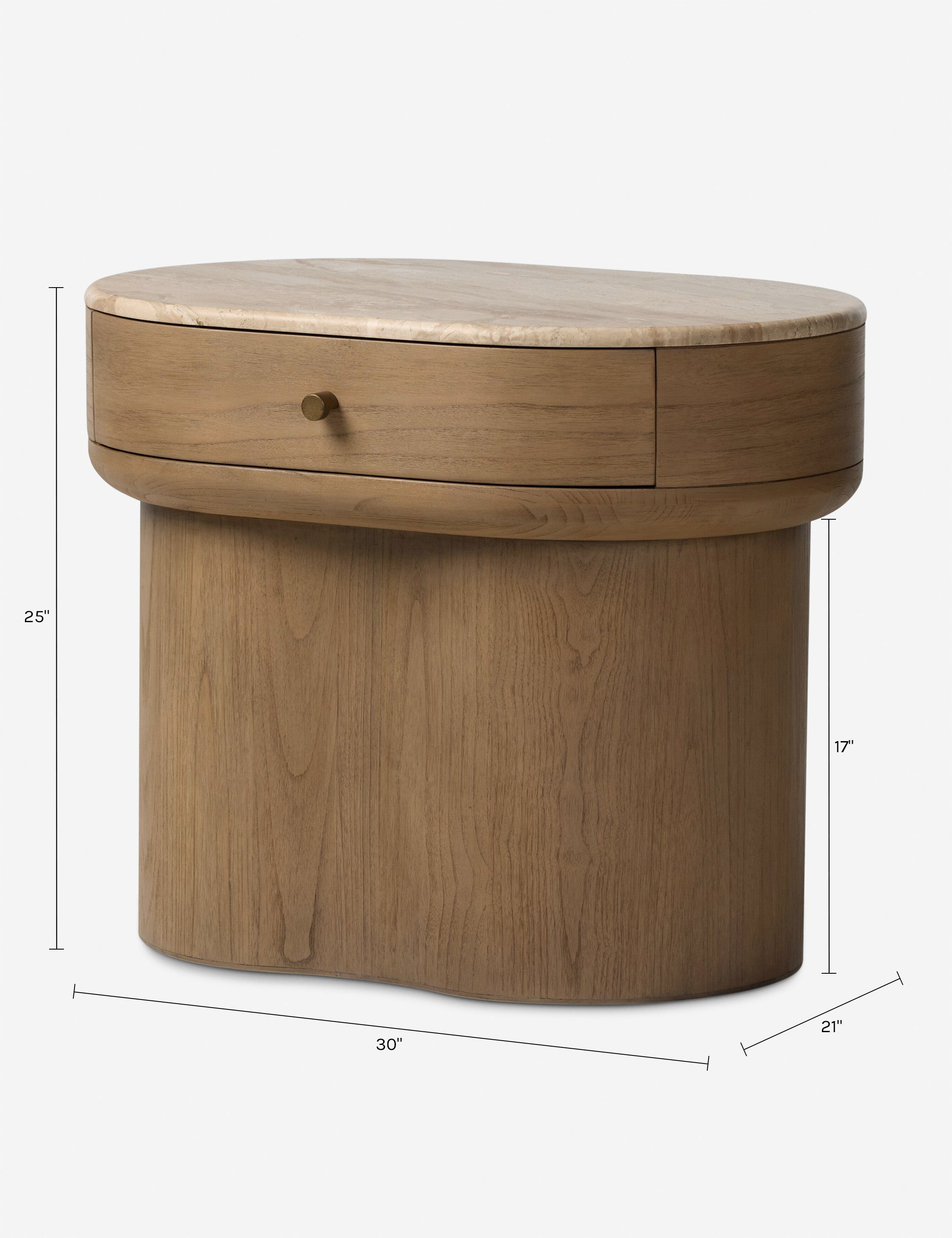 Lulu and Georgia Ligia Nightstand – Sand Marble - view 13