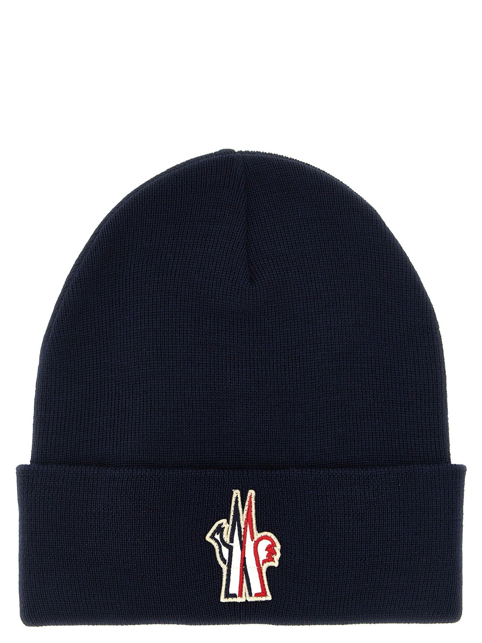 Moncler Grenoble Logo Patch Beanie – 100% virgin wool