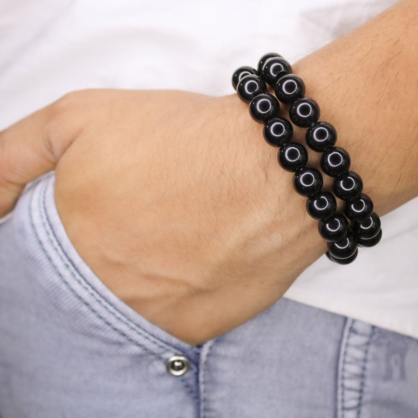 brantashop Dark Glamour Crystal Bracelet 2 Pieces Combo