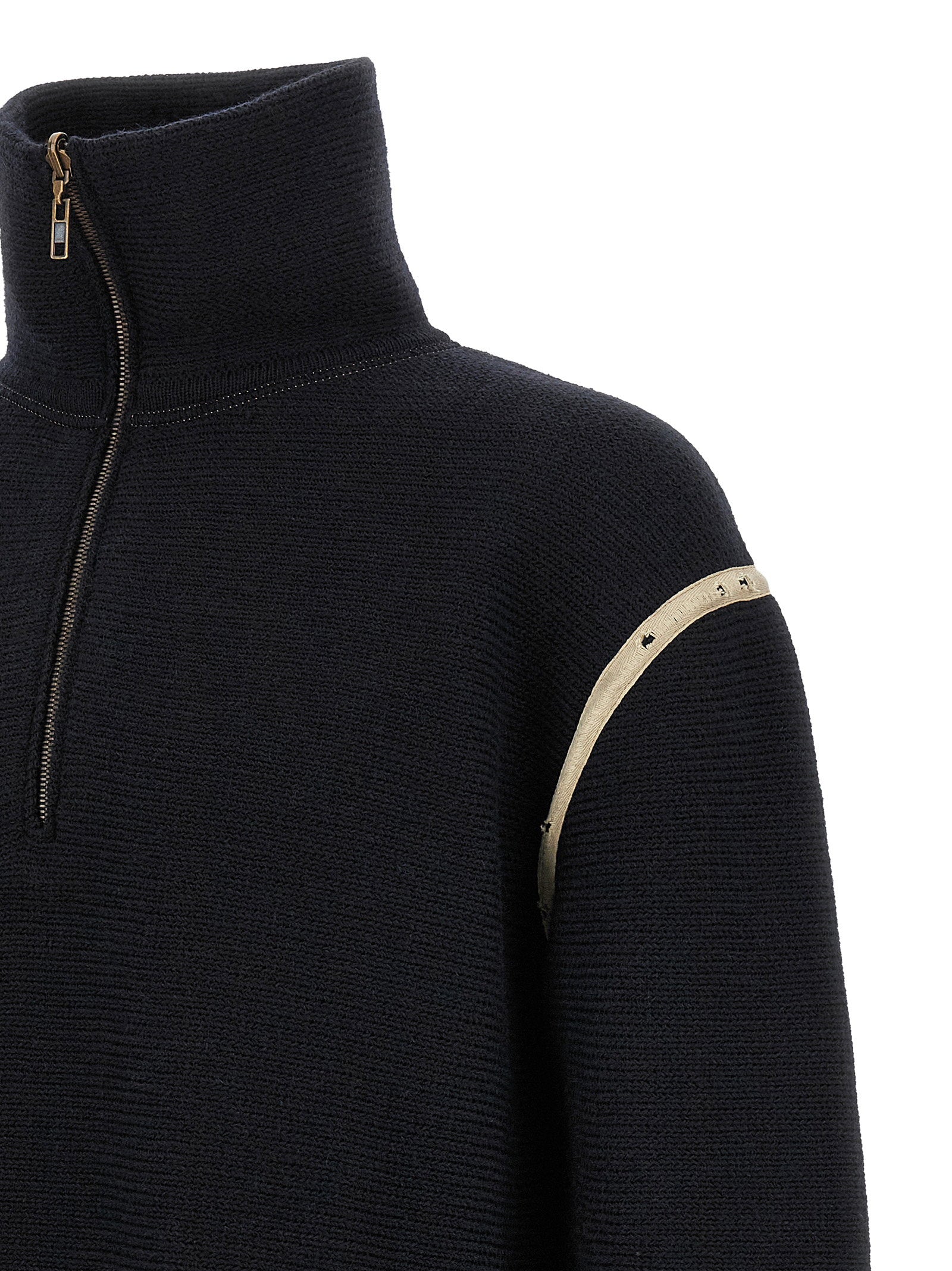 Maison Margiela Denim Patch Sweater – 100% wool - view 5