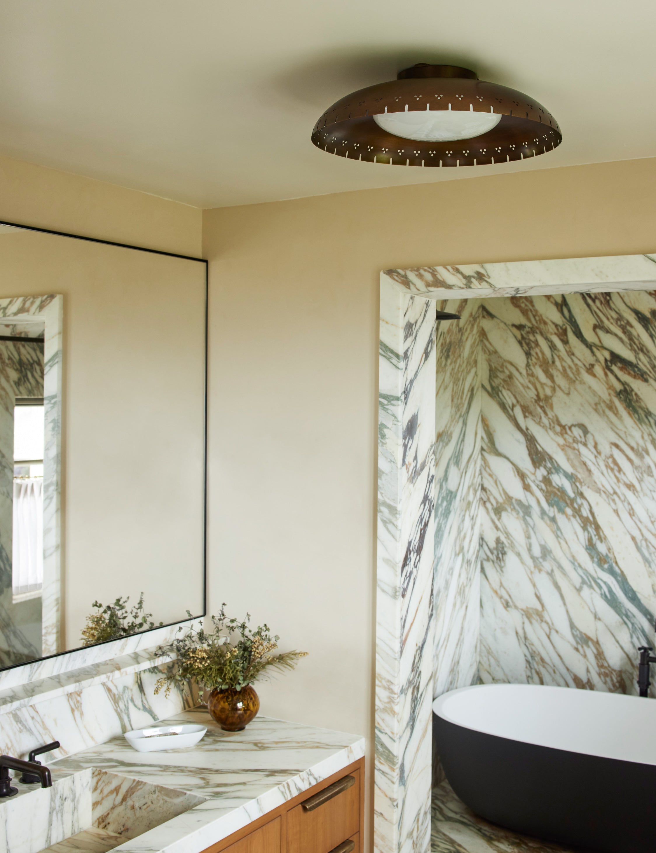 Lulu and Georgia Omero Flush Mount Light – Burnished Brass - view 2