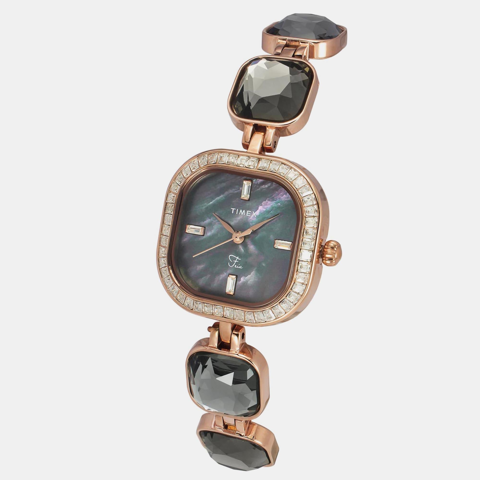 Timex Fria Women Quartz Mother Of Pearl Dial Analog Brass Watch TWEL17103 - view 2