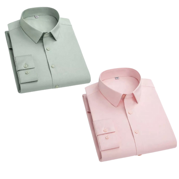 BlackTree Combo of 2 Cotton Shirt for Man (Pink and Pista)