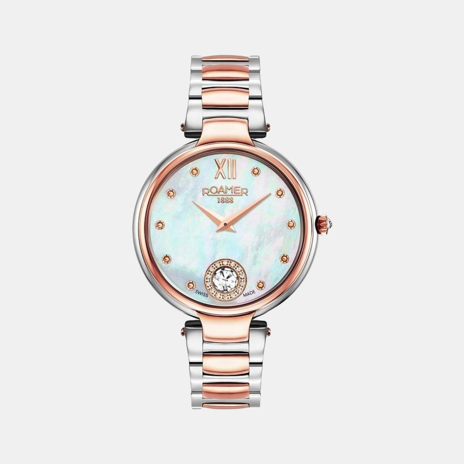 Roamer Aphrodite Women Quartz White Dial Analog Stainless Steel Watch 600843 49 19 50