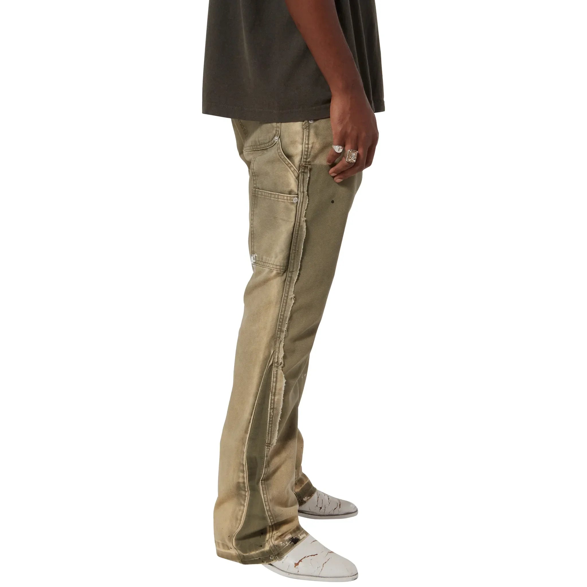 Gallery Dept. LA Carpenter Moss Flared Pants – Green - view 4