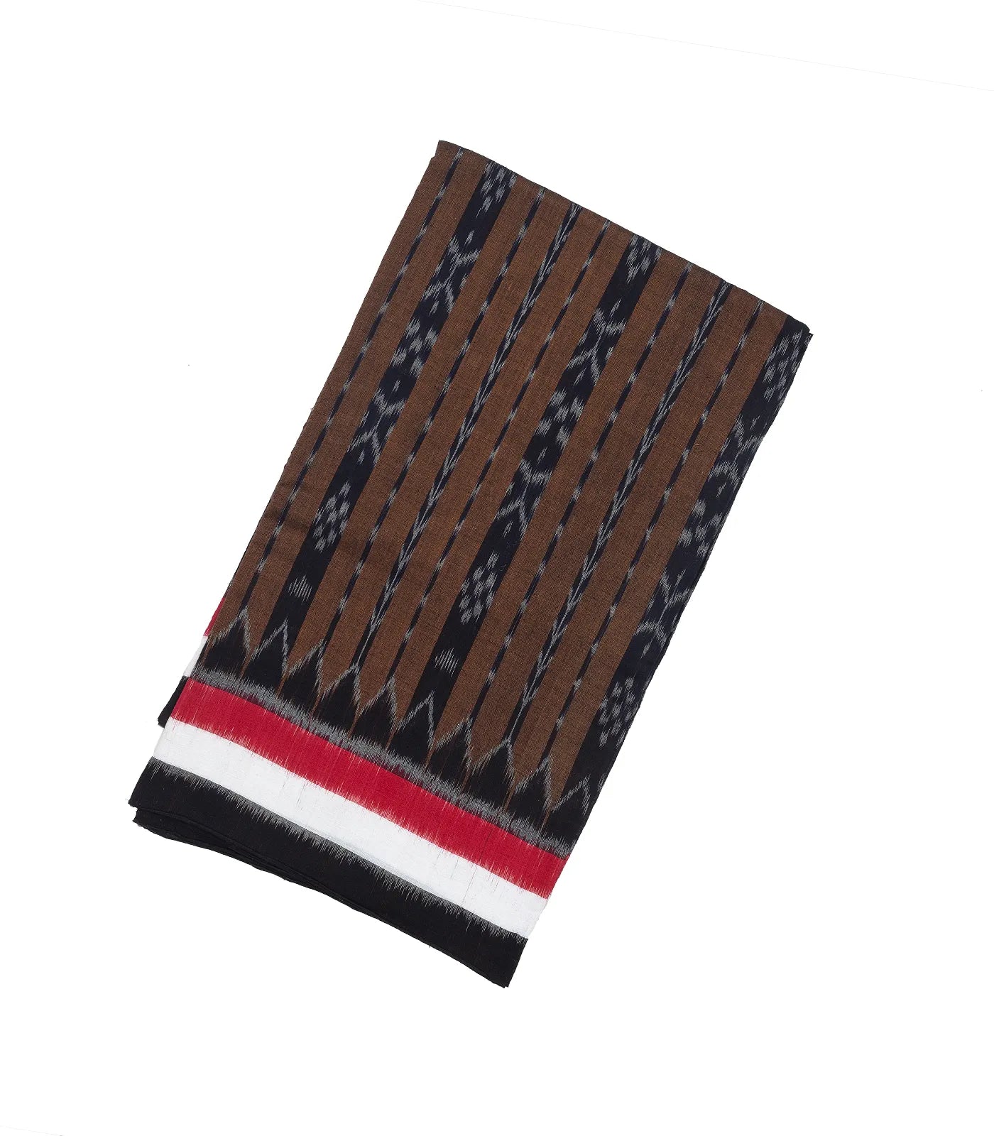 RmKV Black Handloom Orissa Cotton Saree With Tie & Dye Flower Motifs
