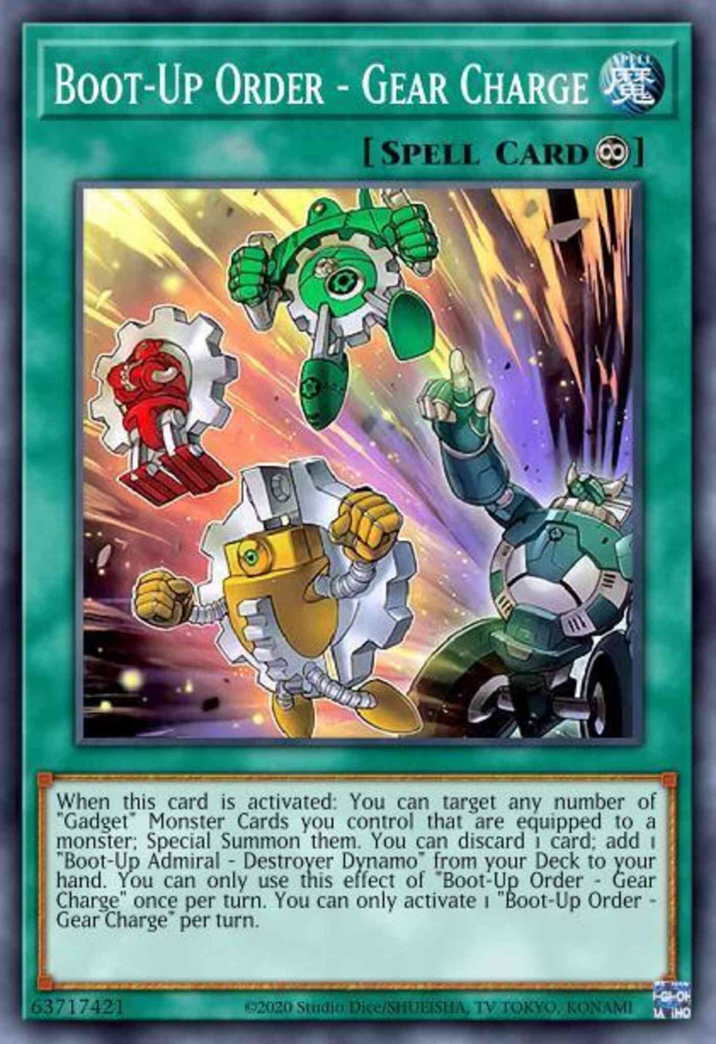 Yu-Gi-Oh! Boot-Up Order - Gear Charge - FIGA-EN003 - Super Rare - 1st Edition