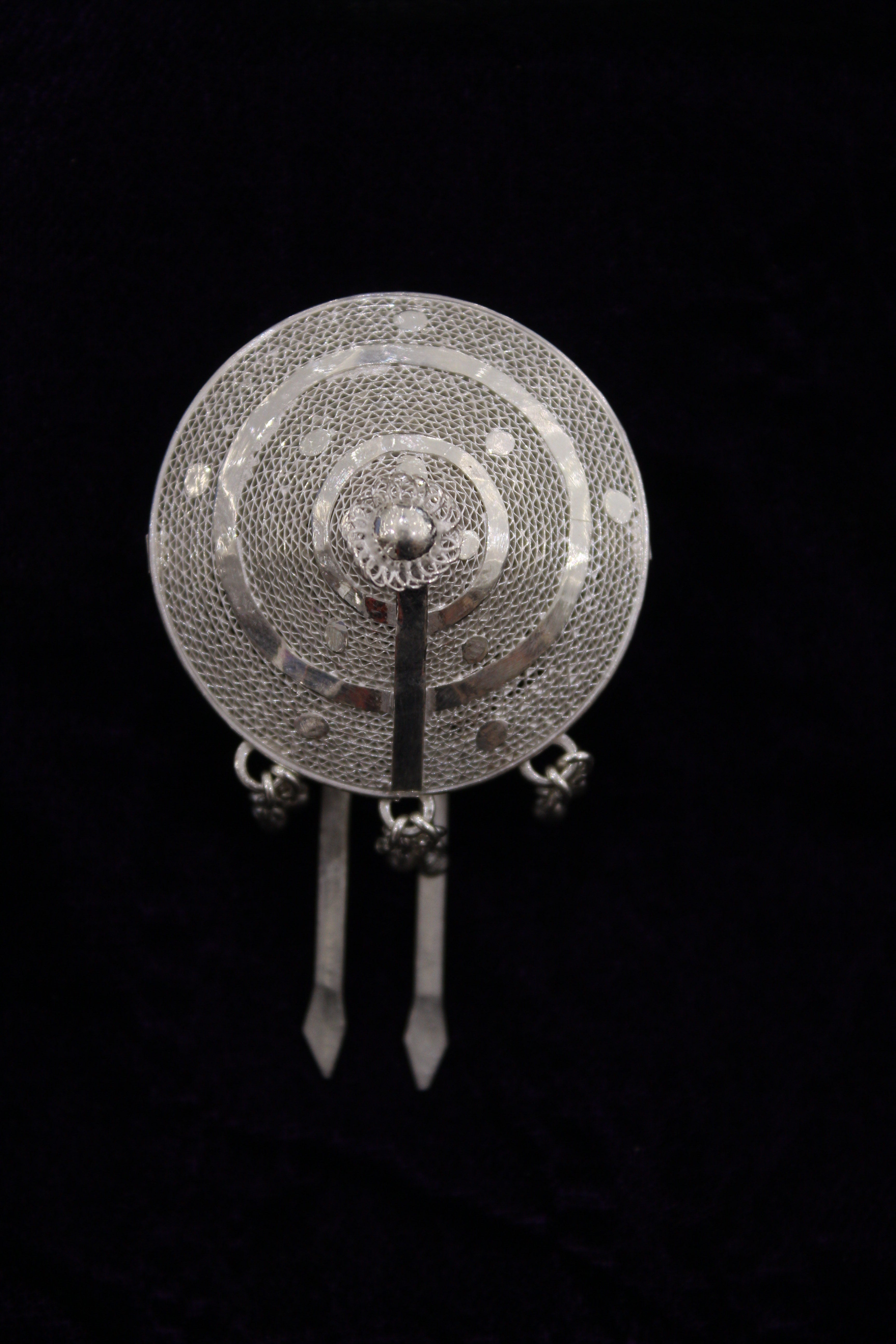 Indianvillez Cone Design Silver Filigree Hair Pin