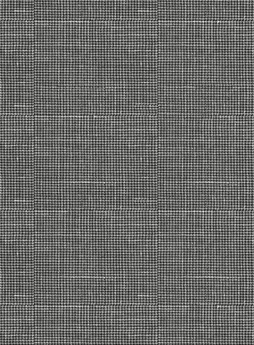 StudioSuits Italian Murano Mini Houndstooth Gray Wool Linen Suit - view 2