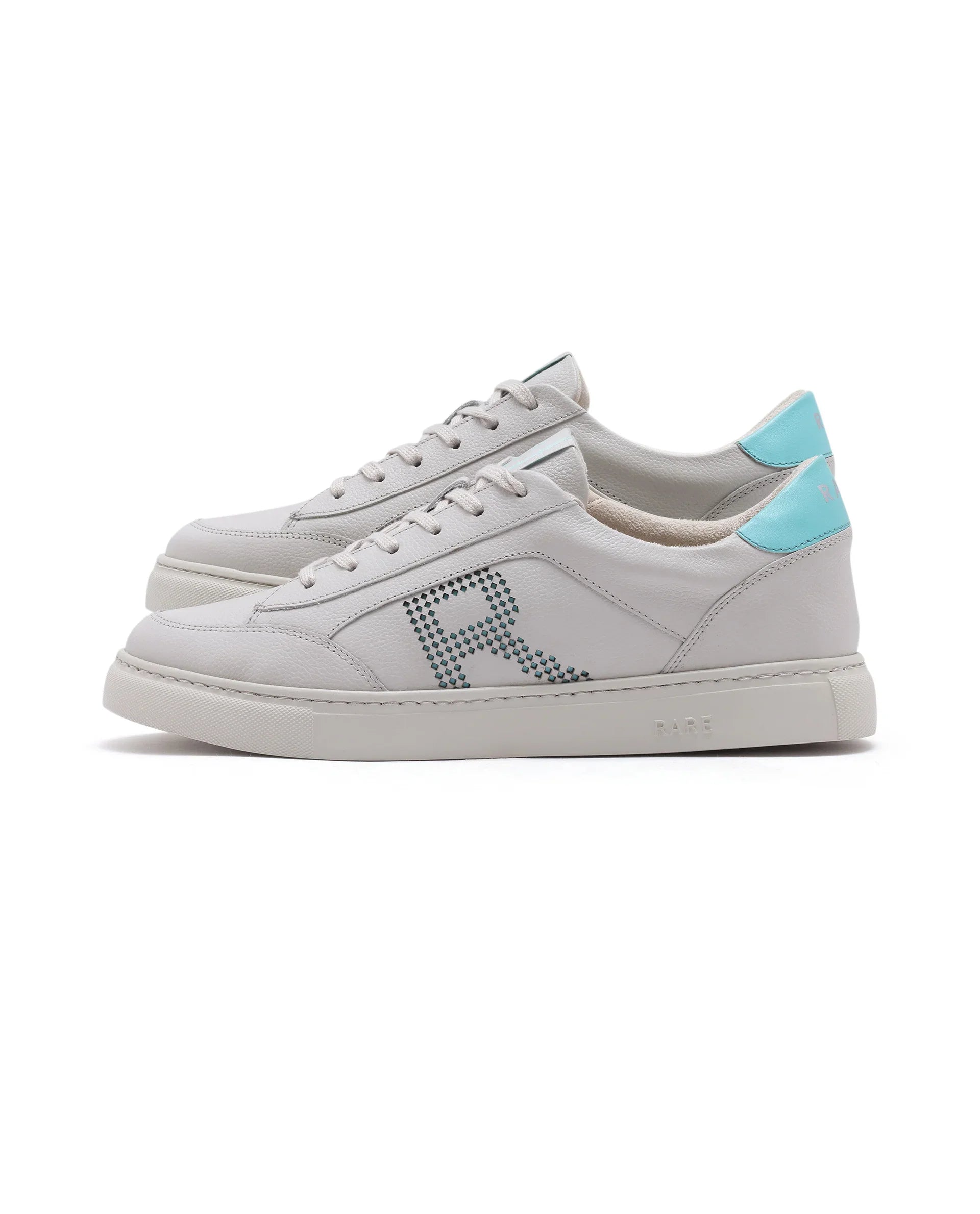 Rare Rabbit Men Vortex Beige Low-Top Genuine Leather Lazer Lace-Up Sneaker Shoes - view 3