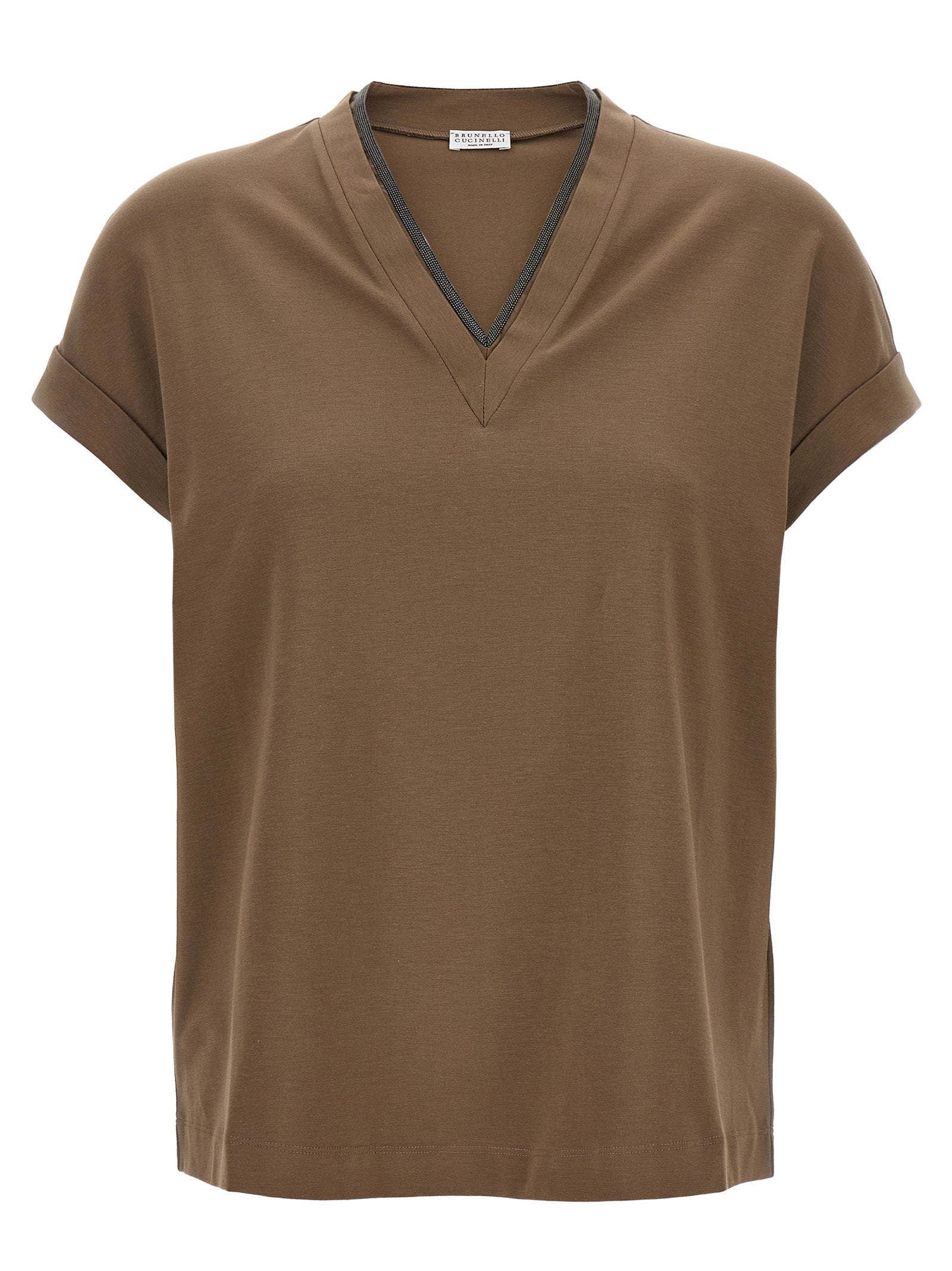 Brunello Cucinelli T-shirt Monile – 93% cotton, 7% elastane