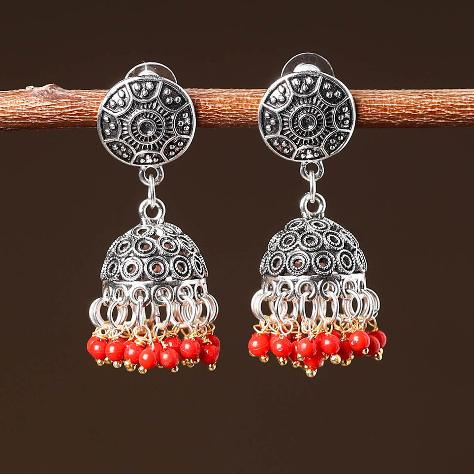 JALPARI Aparna Handcrafted GS Beaded Jhumki Earrings - view 2