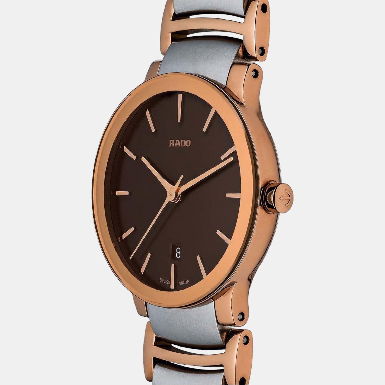 Rado Centrix Women Quartz Brown Dial Analog Stainless Steel Watch R30555303 - view 2