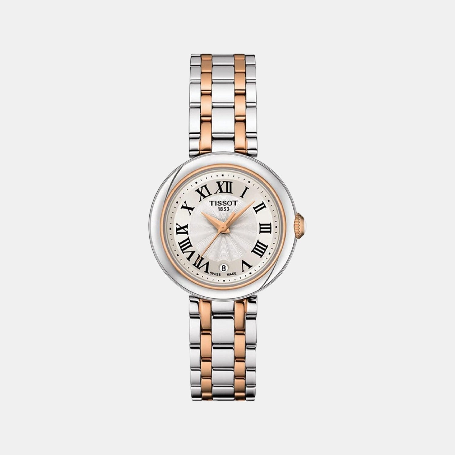 Tissot Bellissima Women Quartz White Dial Analog Stainless Steel Watch T1260102201301