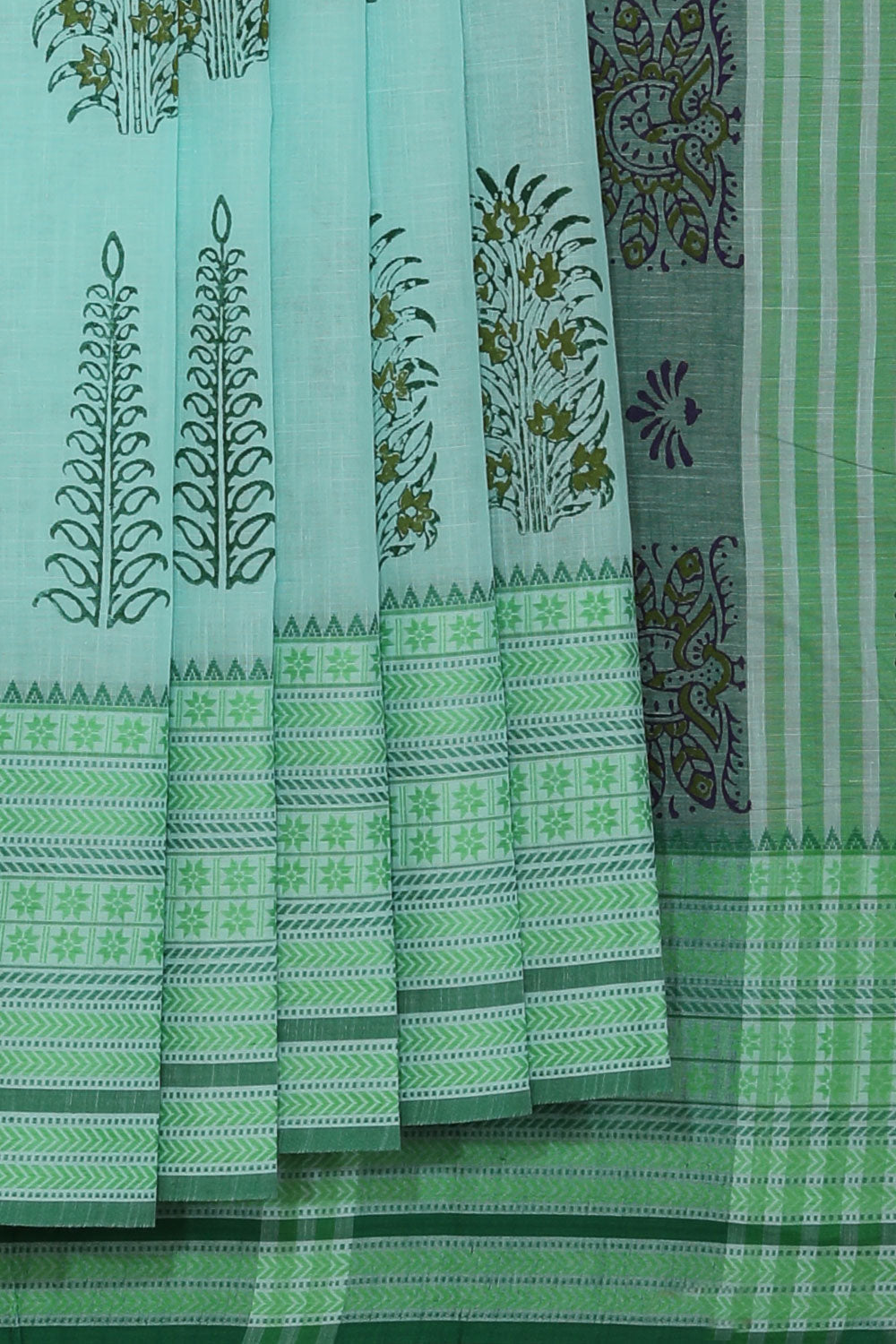 Kalanjali Ethnics Hand block printed cotton saree - view 2