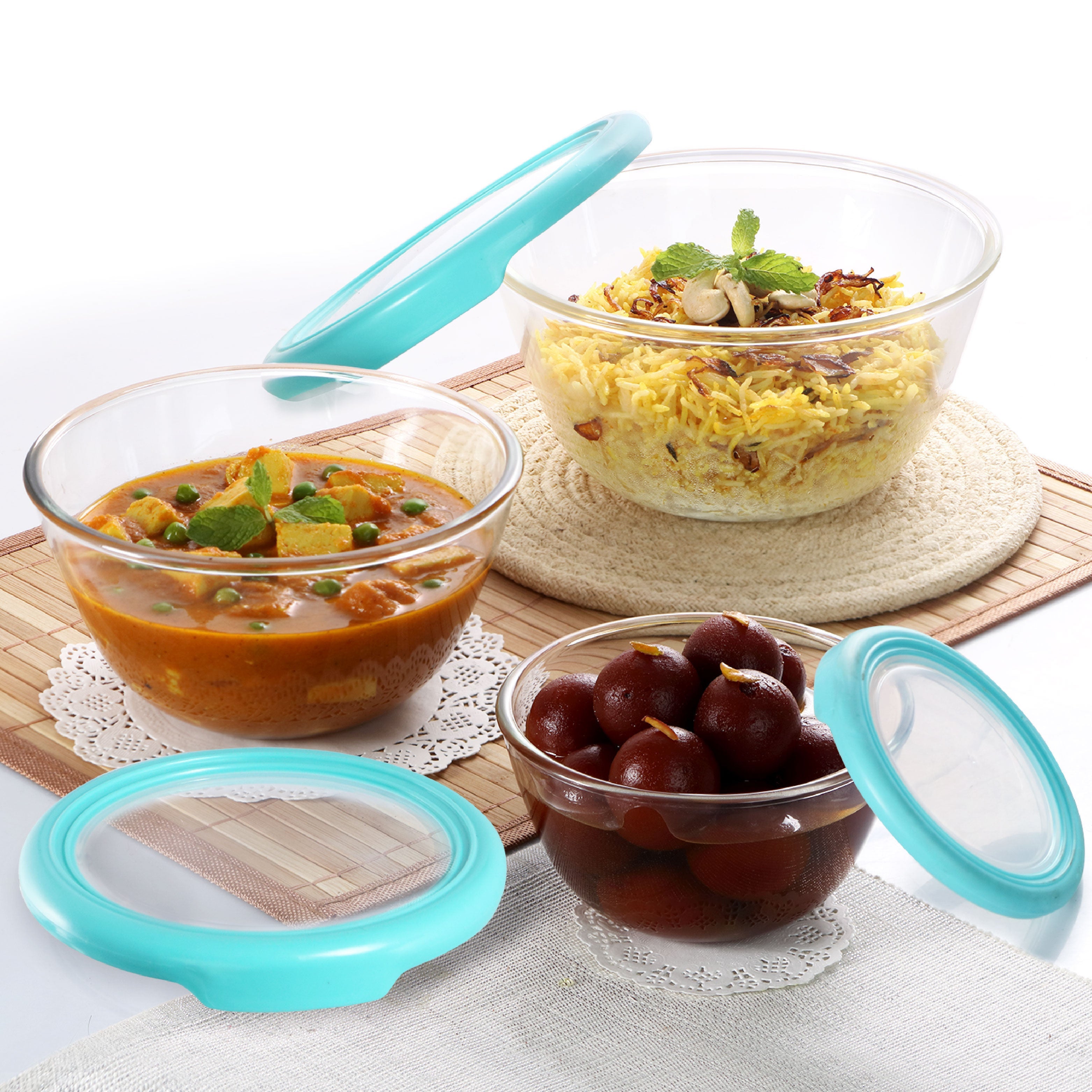 Cello Ornella Glass Mixing Bowl Set, Set of 3 - view 2