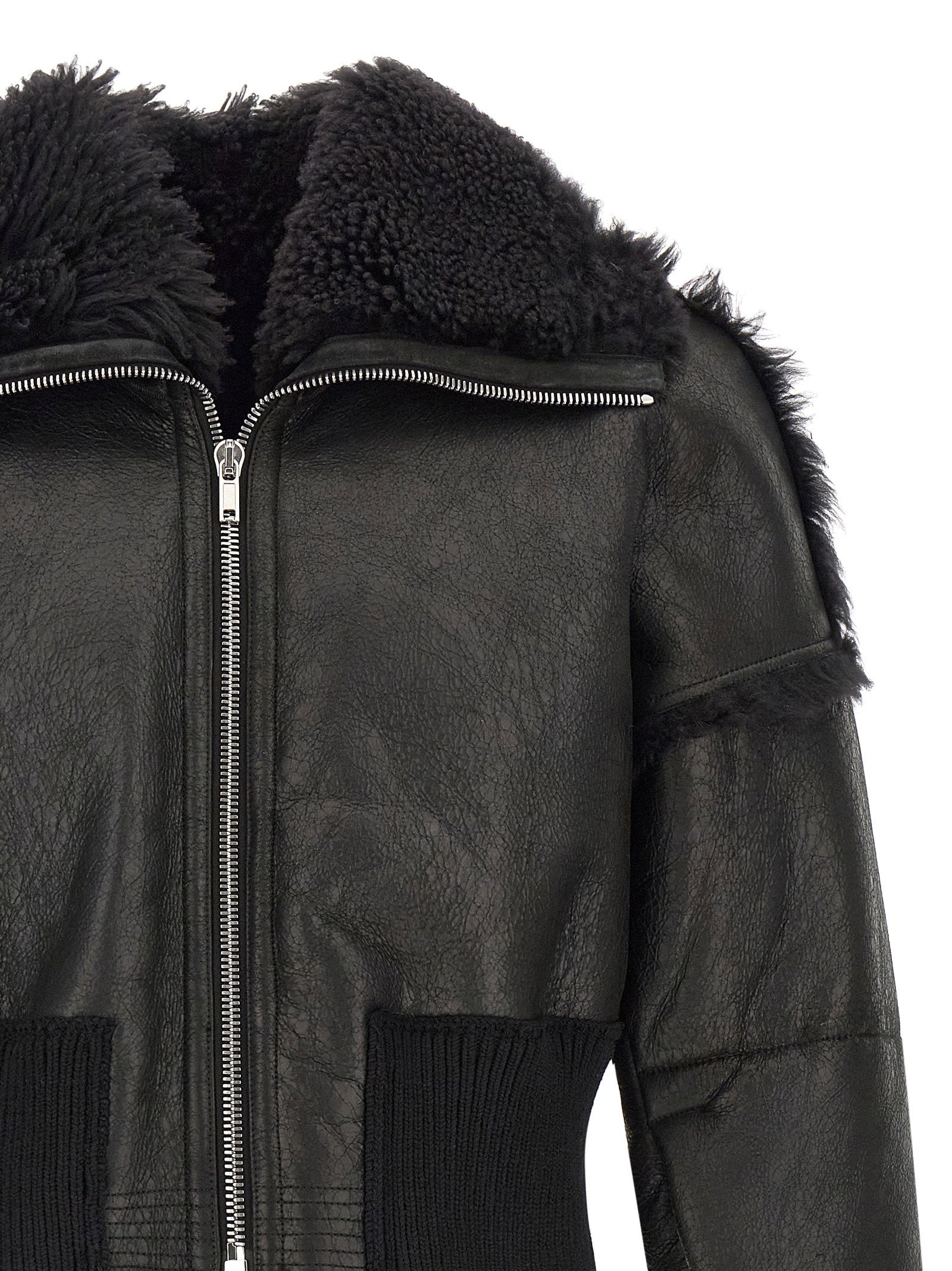 Rick Owens Flight Jkt Cropped Bomber Jacket - view 3