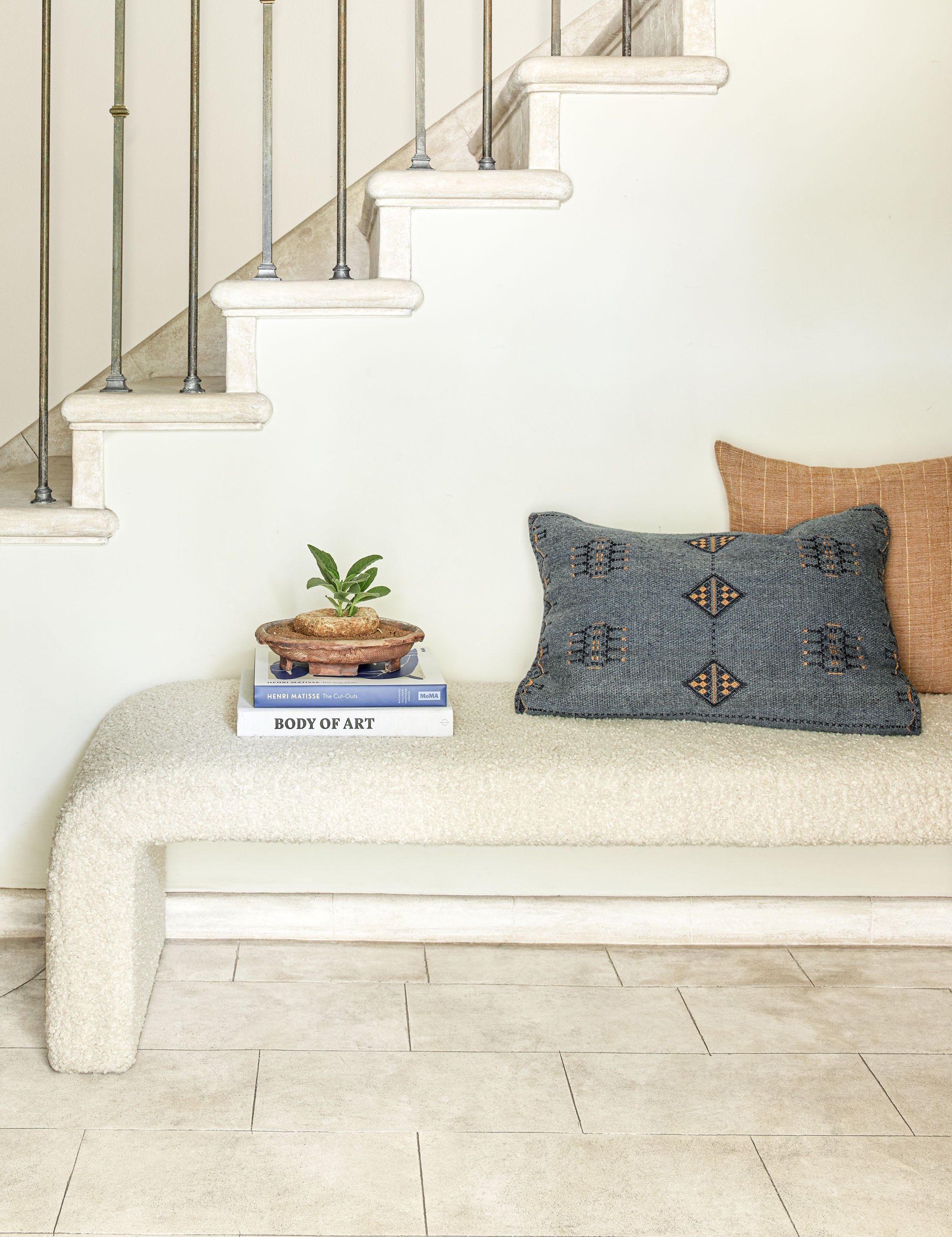 Lulu and Georgia Indigo Lumbar Pillow - view 2