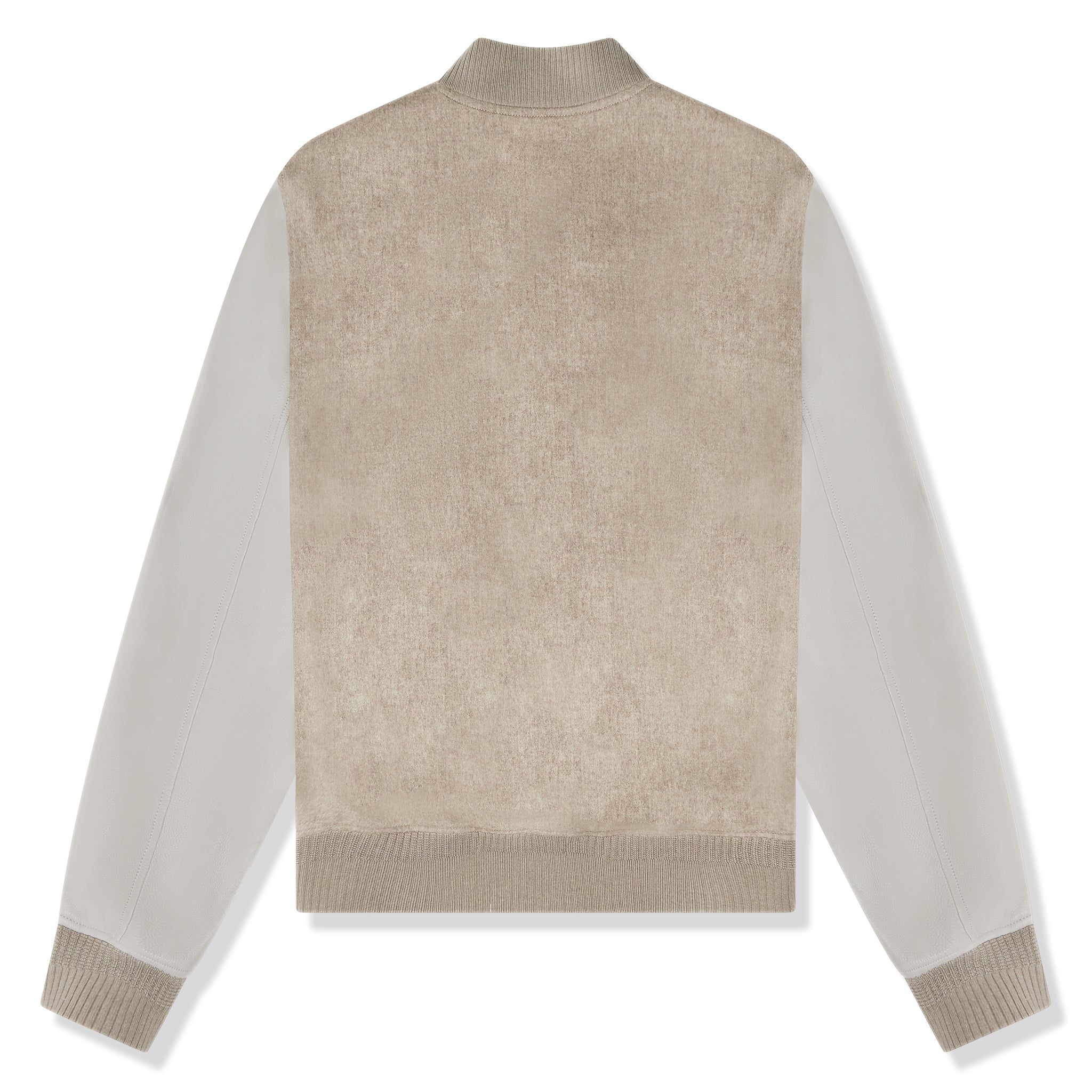 Louis Vuitton Wool Leather Beige Bomber Jacket - view 2