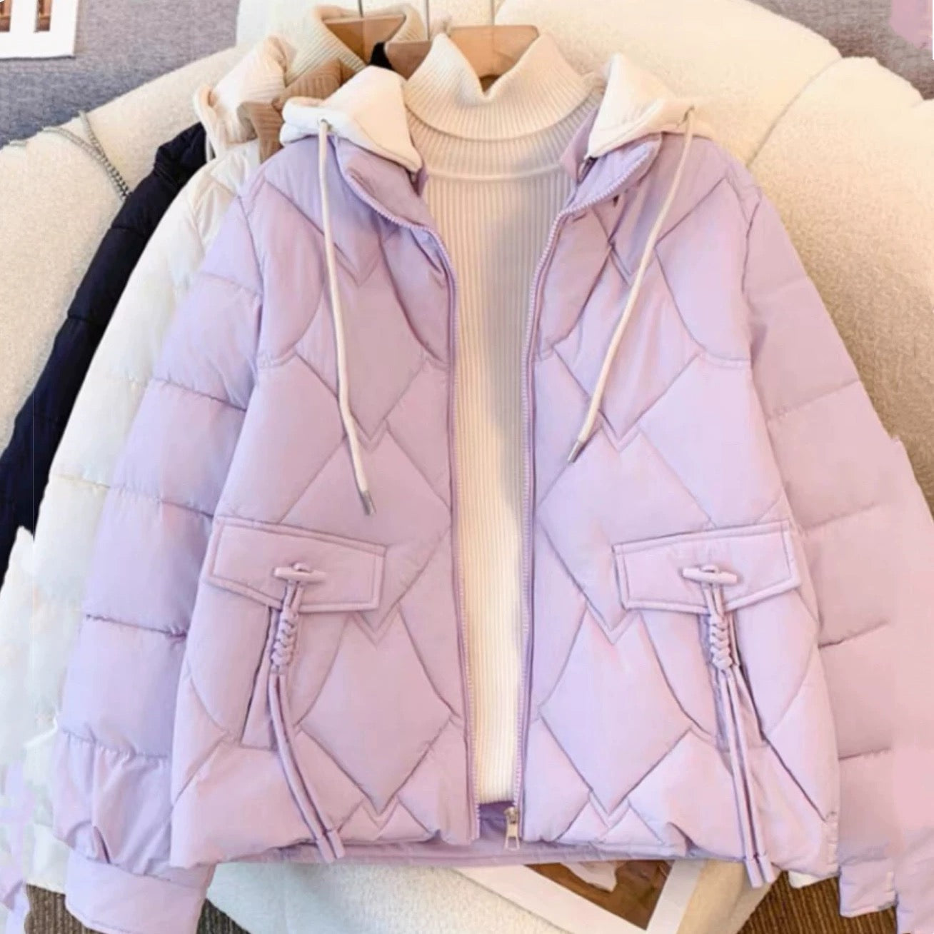 Alamode By Akanksha Brett Warm Parka Jacket – Lilac