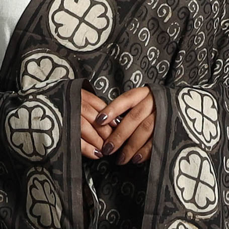 ITOKRI CRAFTS INITIATIVE Brown - Natural Dyed Mul Cotton Akola Print Dupatta 04 - view 4