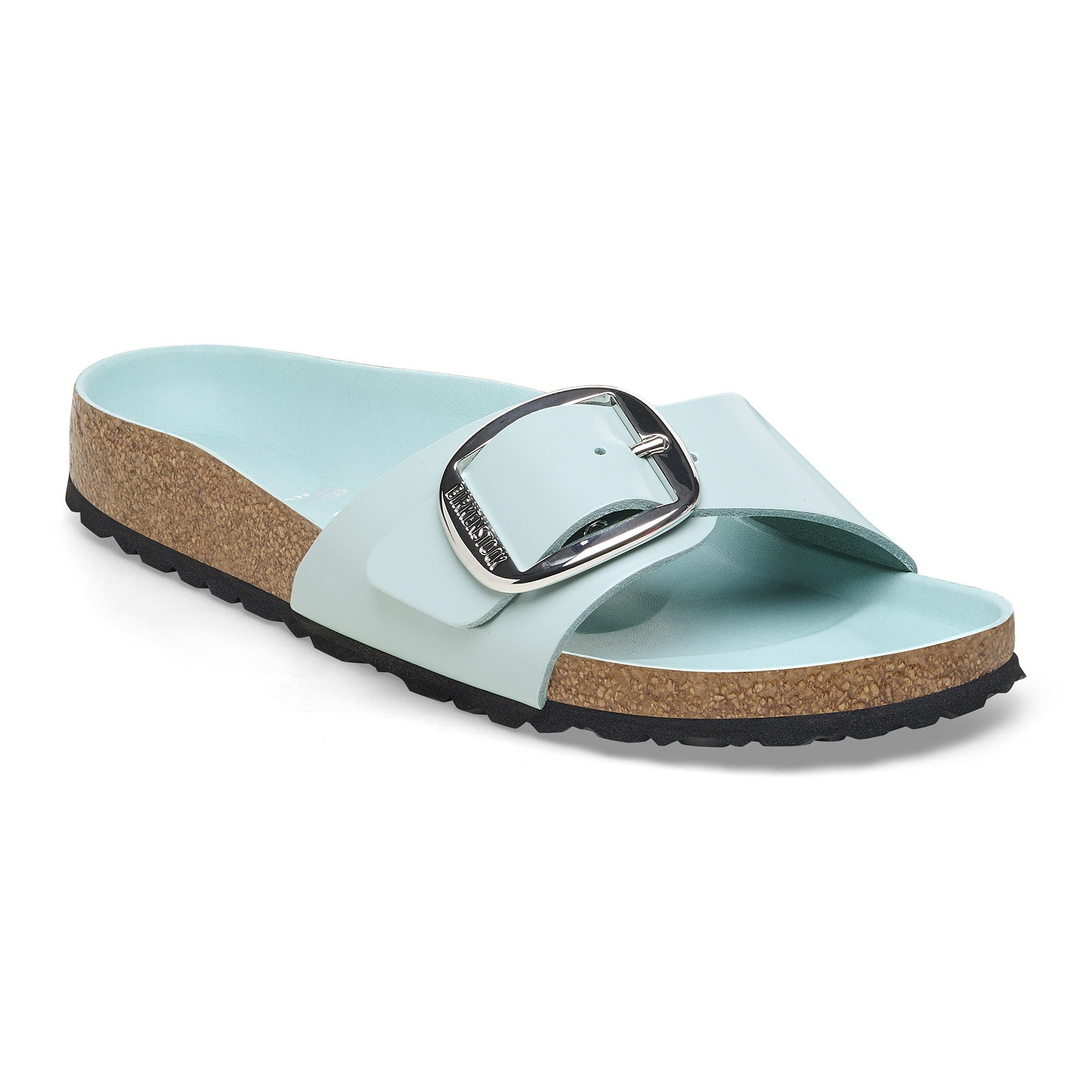 Birkenstock Madrid Big Buckle Natural Leather Patent - view 6