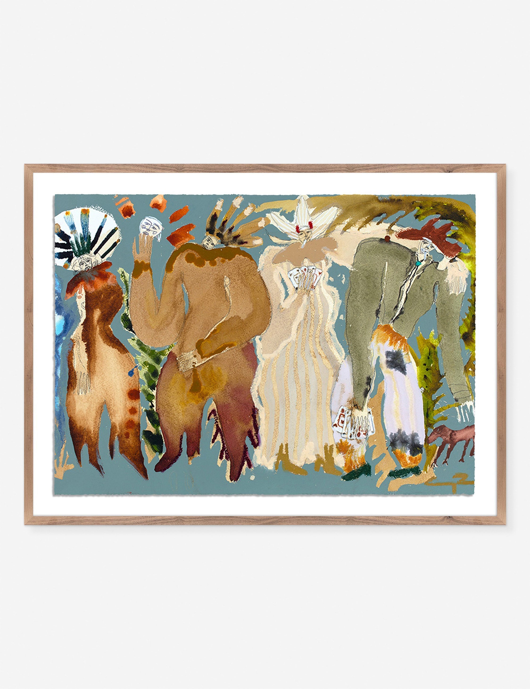 Masked in blue – Lulu and Georgia Masked (in Blue) Wall Art by Caroline Pinney