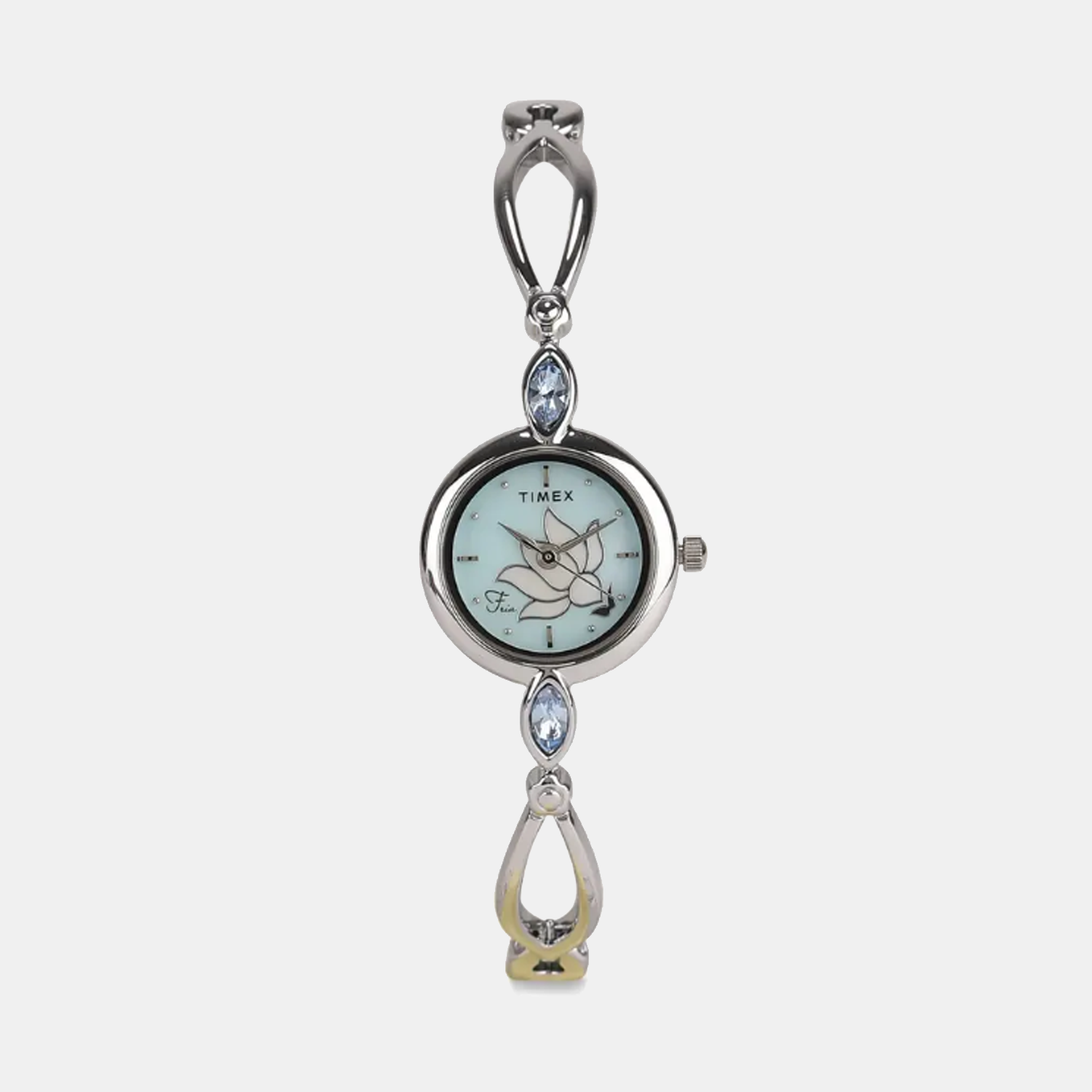 Timex Fria Women Quartz Blue Dial Analog Stainless Steel Watch TWEL12400T