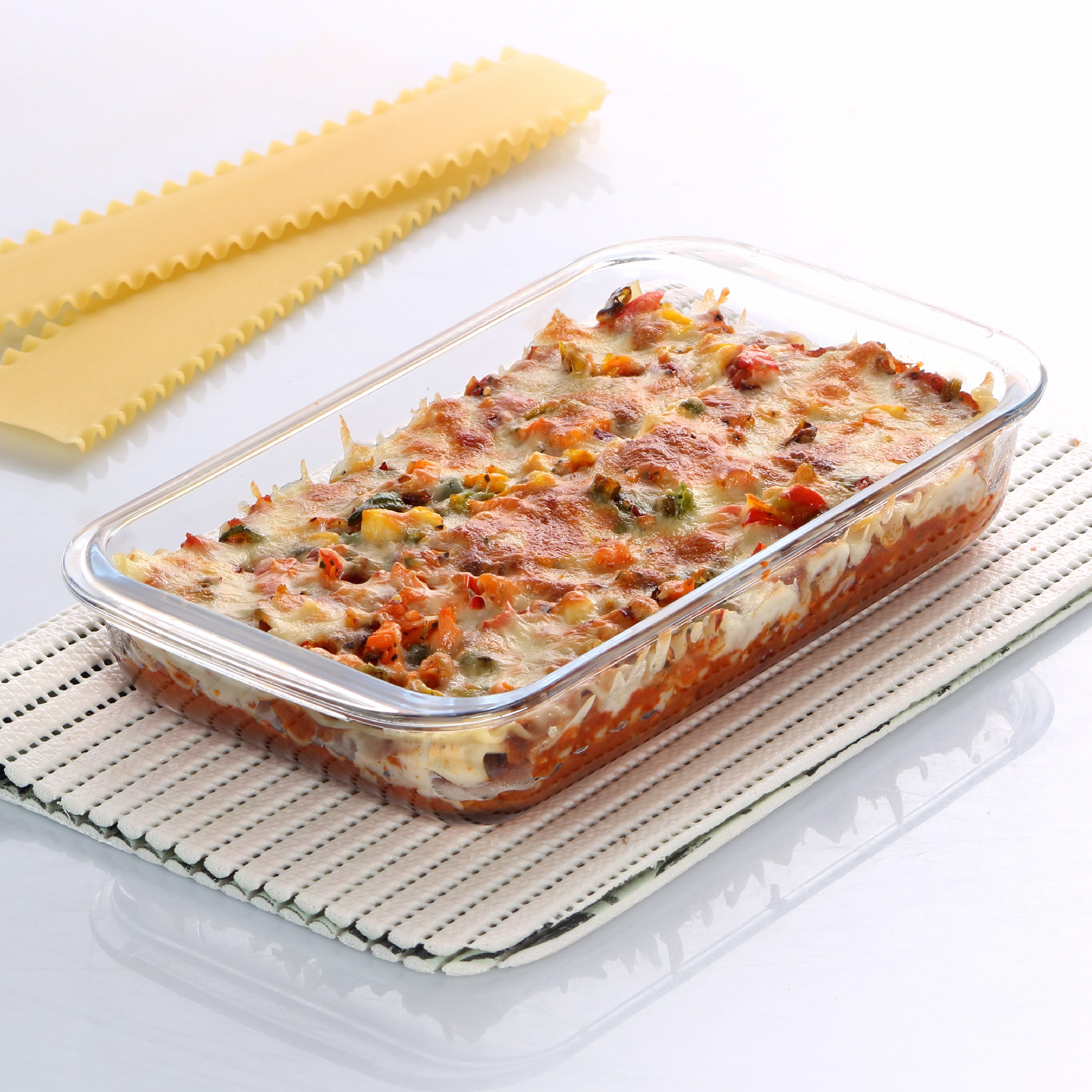 Cello Dahlia Rectangle Glass Baking Dish, 1100ml