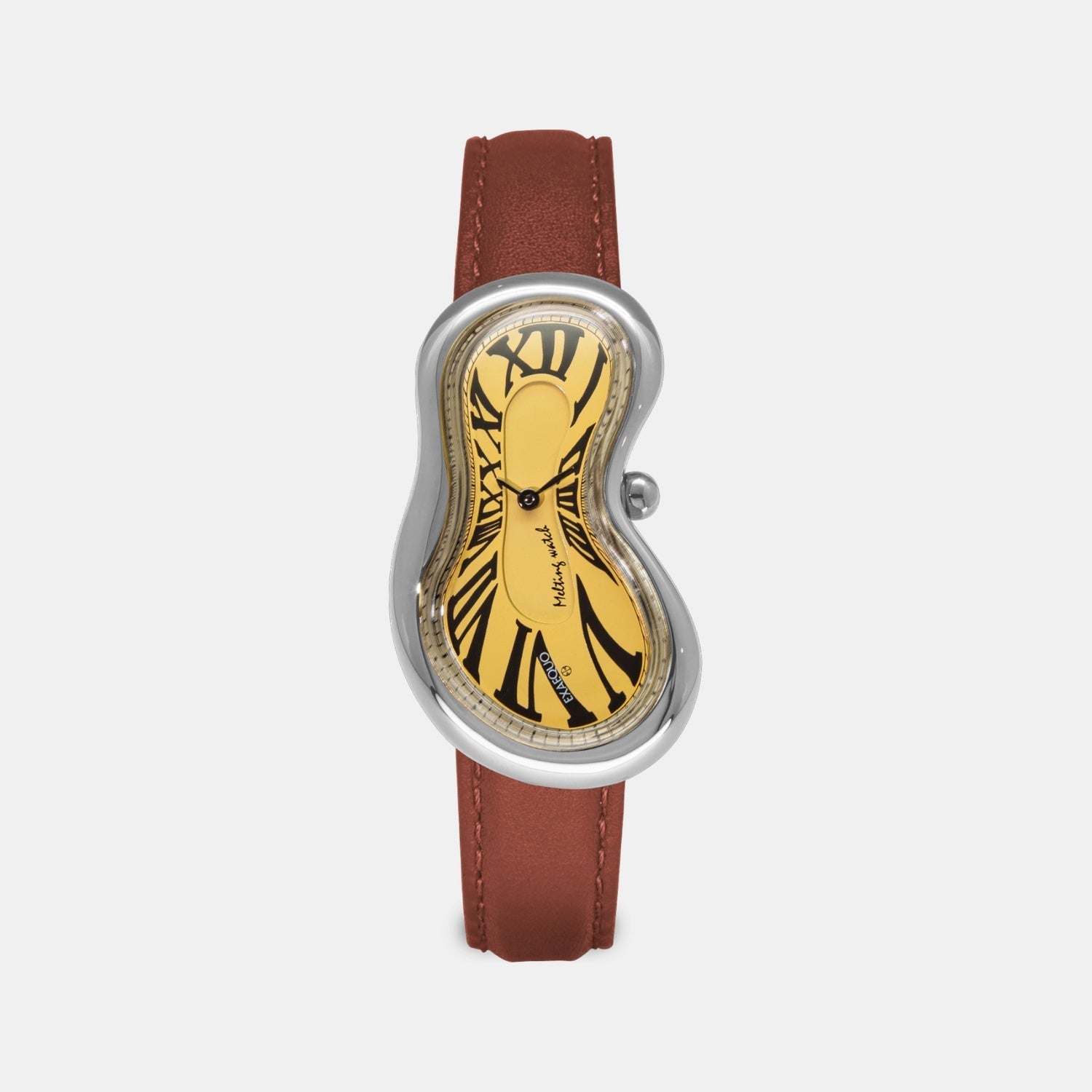 Exaequo Classic Unisex Quartz Yellow Dial Analog Leather Watch EX0001.0003