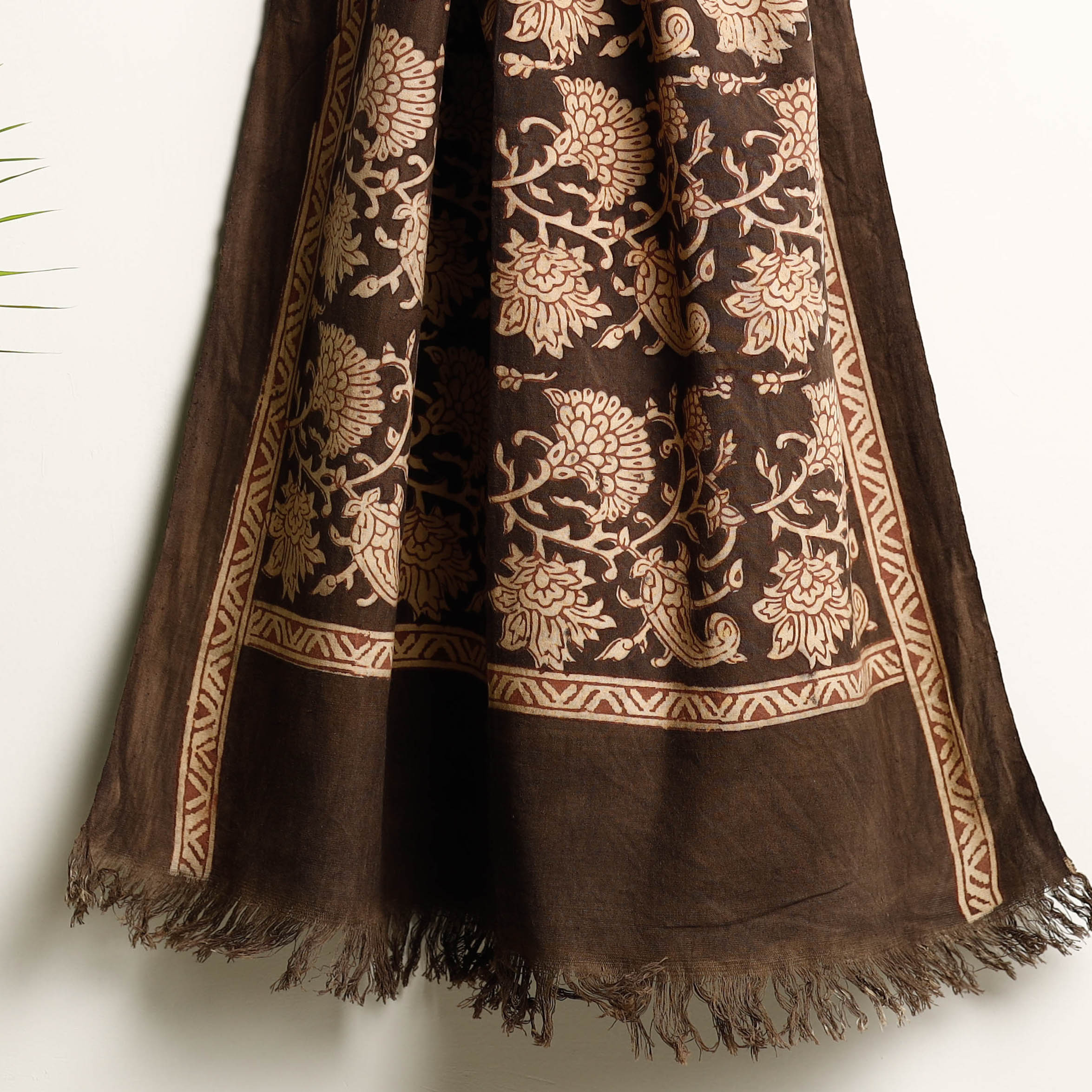 SOUTH KARGHA Brown - Akola Block Printed Pure Handloom Cotton Towel - view 3