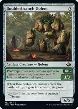Boulderbranch golem 197 – Magic Boulderbranch Golem [197] [The Brothers' War] [Non-Foil]