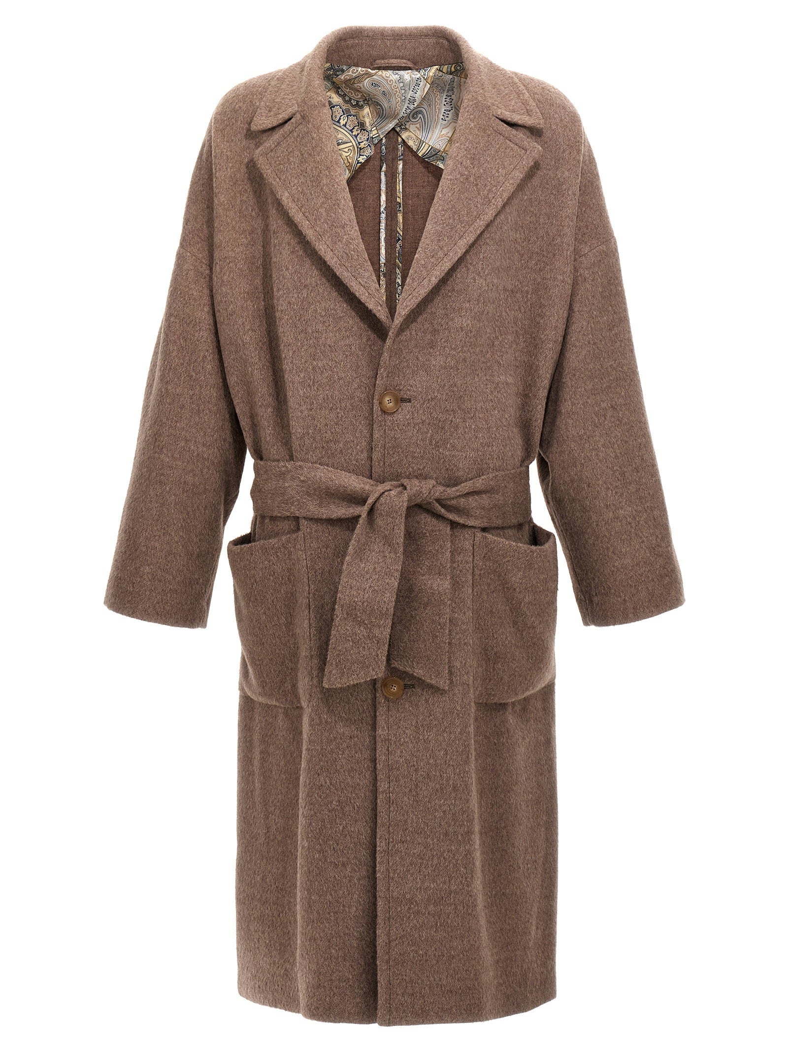Etro Single-breasted Wool Coat – 100% wool