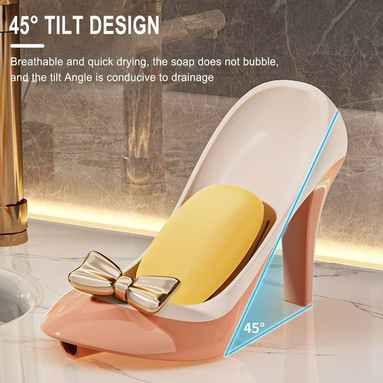 Catterton Self Draining High Heel Shaped Soap Dish????(Pack Of 2) - view 2