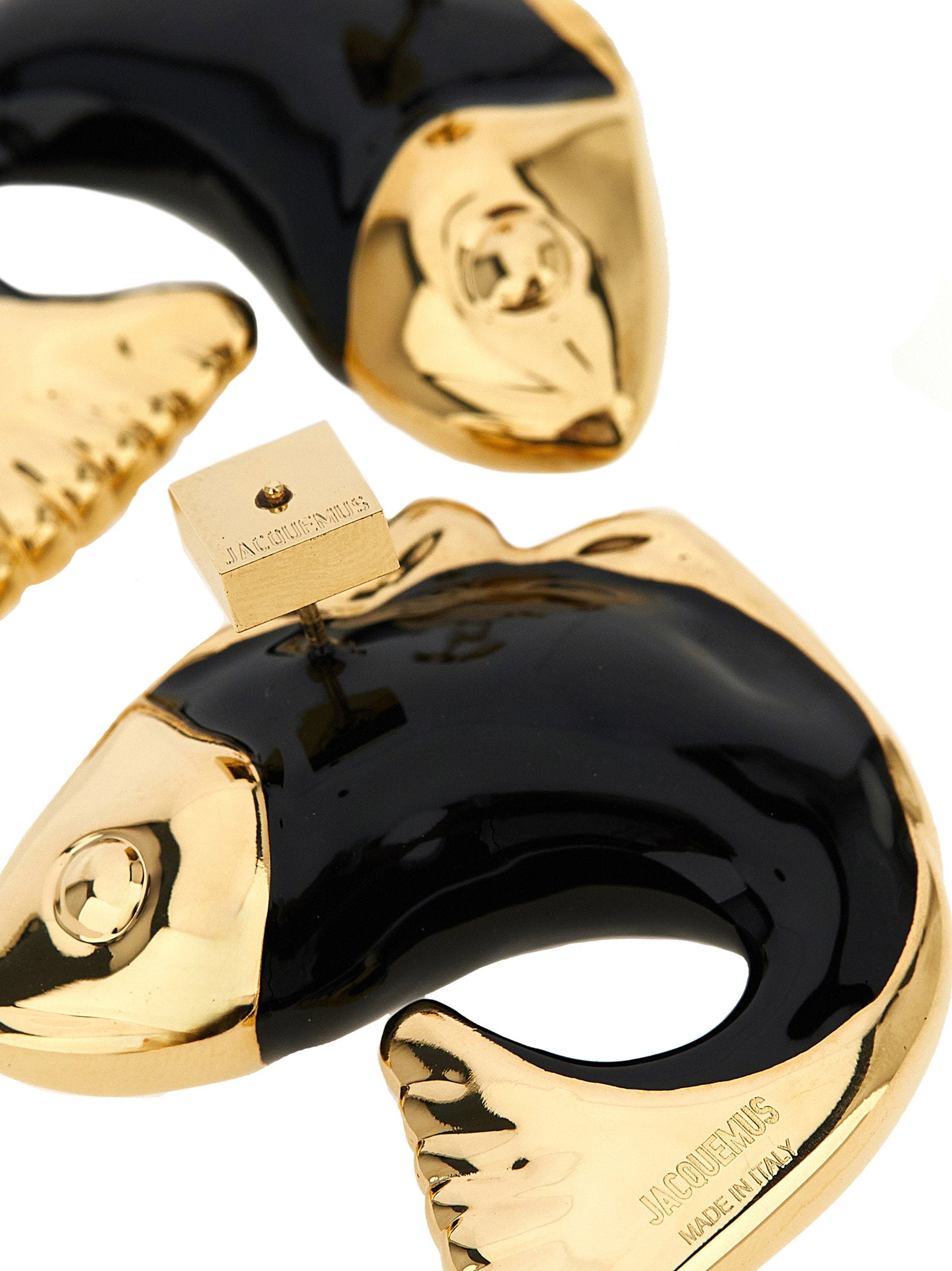 Jacquemus Les Boucles Poisson Earrings – 95% copper 5% brass - view 3